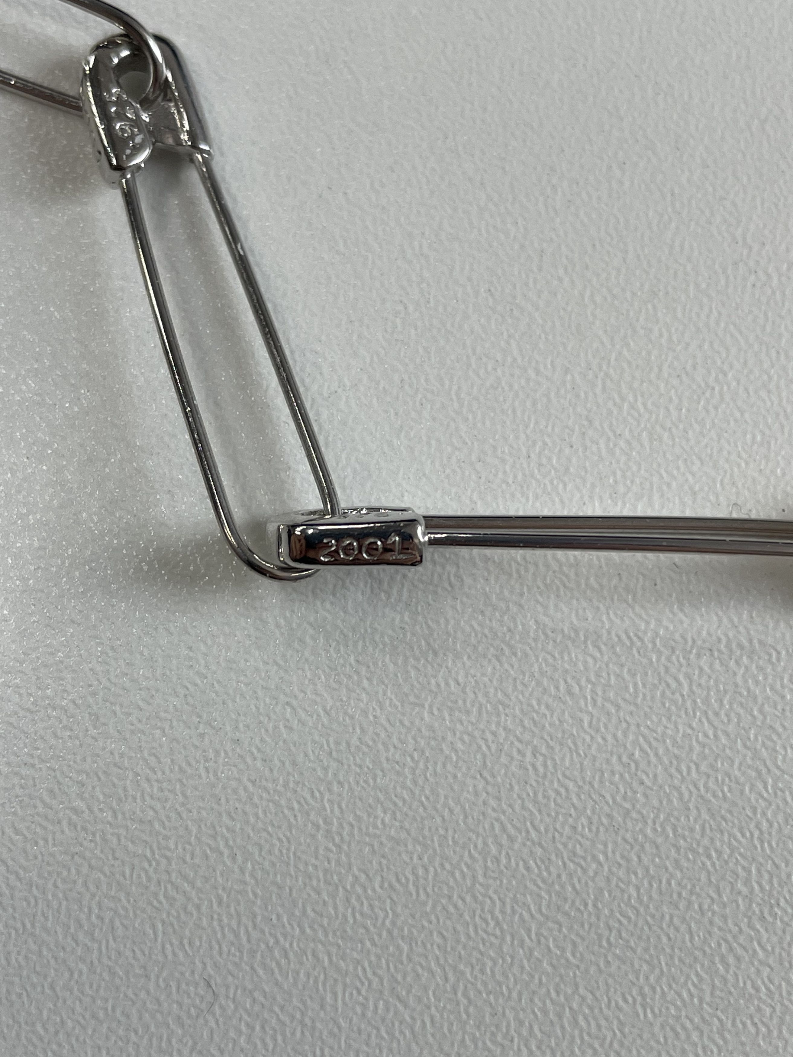 Chrome Hearts Chrome Hearts Silver Safety Pin Chain White Shoulder Bag Size ONE SIZE - 9 Thumbnail