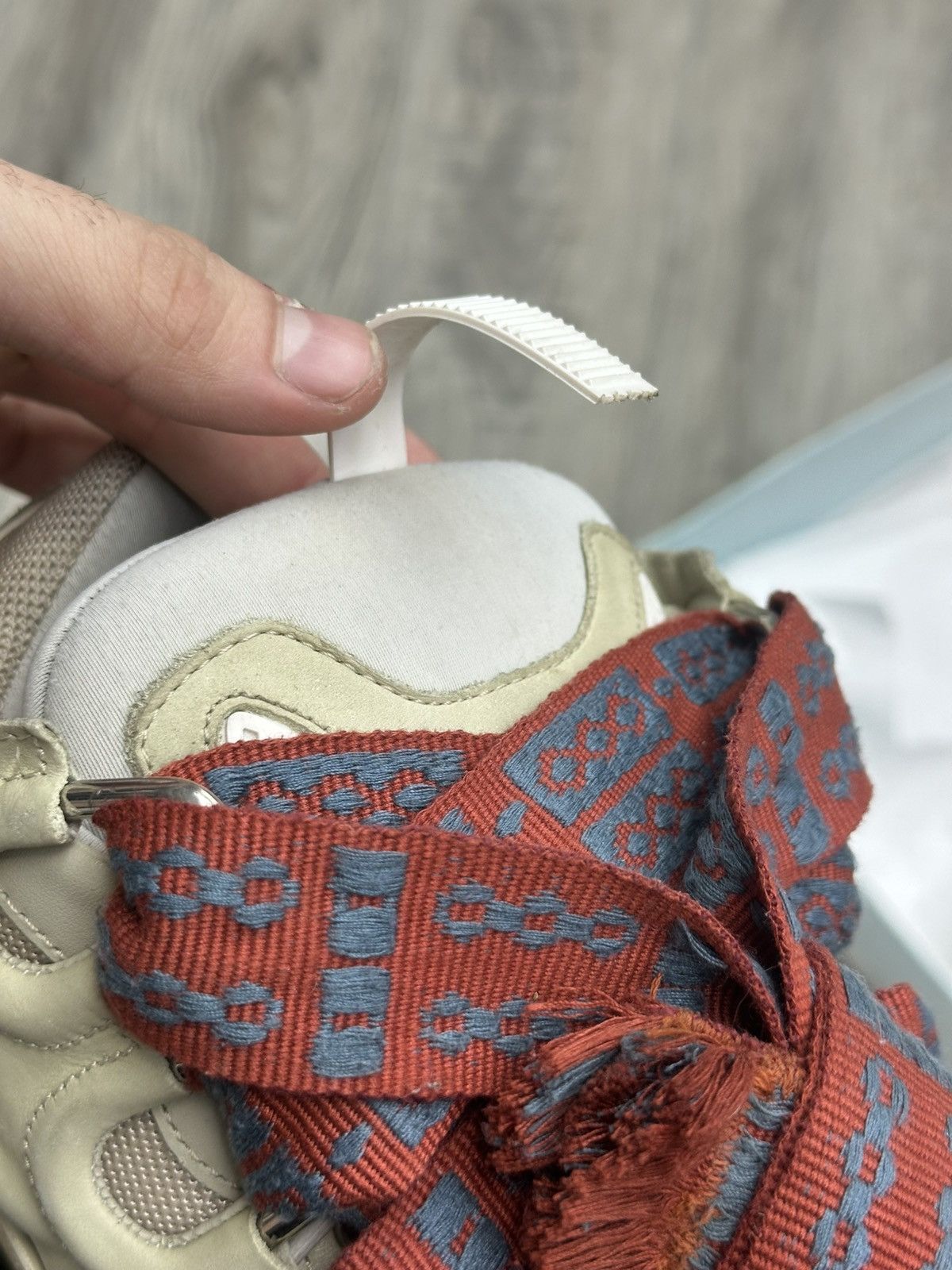 Lanvin Lanvin Curb Sneaker Beige Red Navy Laced Size US 10 / EU 43 - 9 Thumbnail