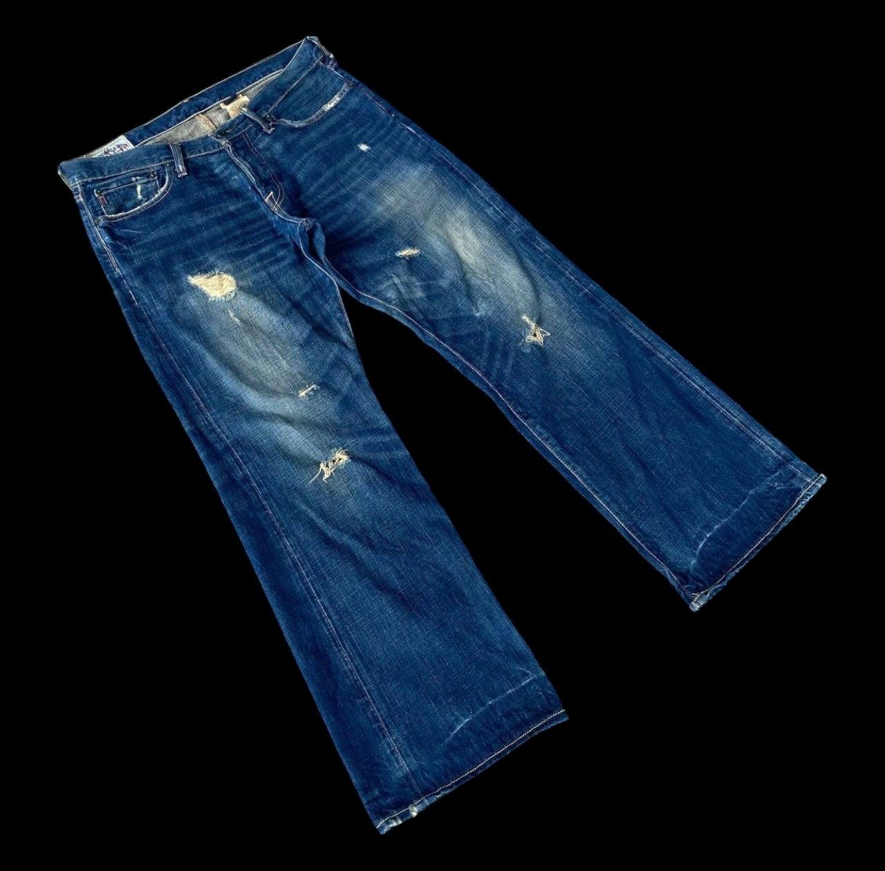 Other DISTRESSED ABERCROMBIE & FITCH BLUEWASH RIPPED DENIM W34X30 Size US 34 / EU 50 - 3 Thumbnail