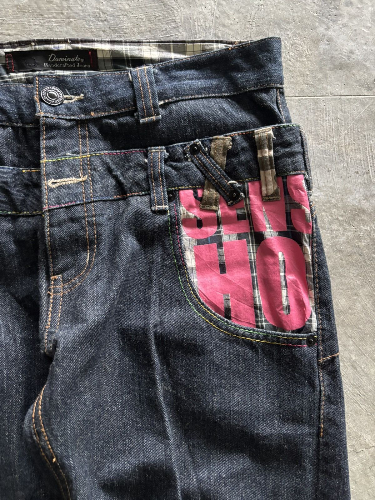 Hysteric Glamour Double waist dominated handcrafted jeans punk japanese jeans Size US 33 - 8 Thumbnail