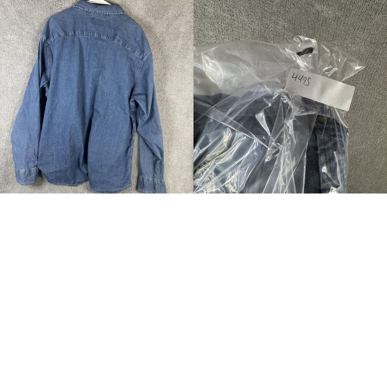 Wrangler Wrangler Shirt Mens 3XL Blue Denim Western Pearl Snap Long Sleeve Cowboy Ranch Size US XXL / EU 58 / 5 - 9 Thumbnail