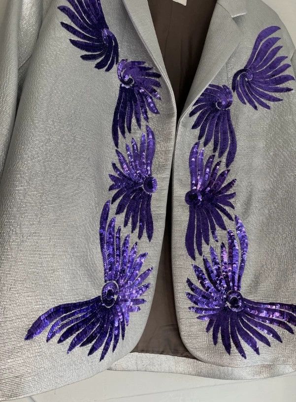 Dries Van Noten dries van noten Showy winged sequin blazer 2503-Nextarrow Size US S / EU 44-46 / 1 - 5 Thumbnail