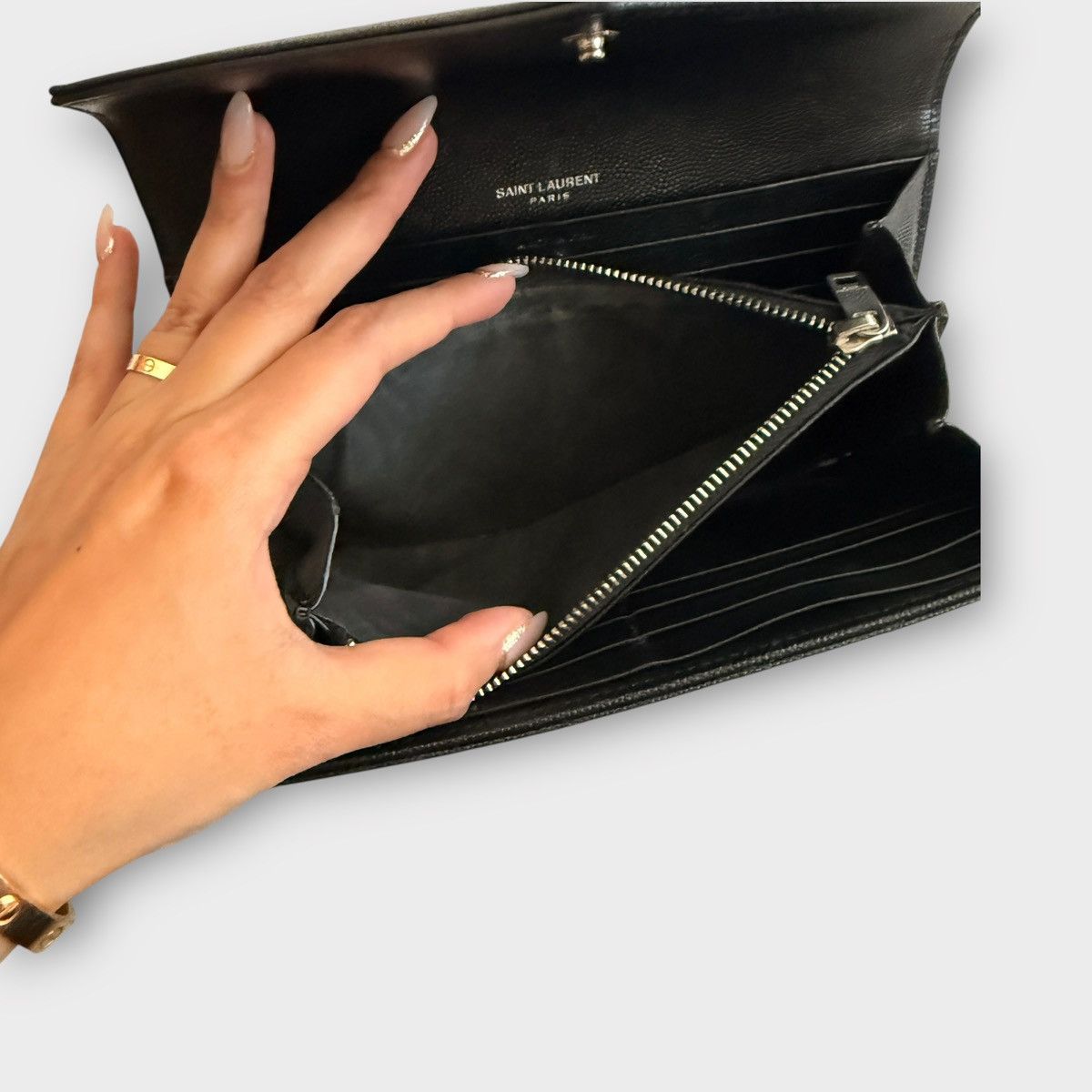 Yves Saint Laurent Saint Laurent YSL Grain de Poudre Wallet - ALL INCLUSIONS Size ONE SIZE - 12 Thumbnail
