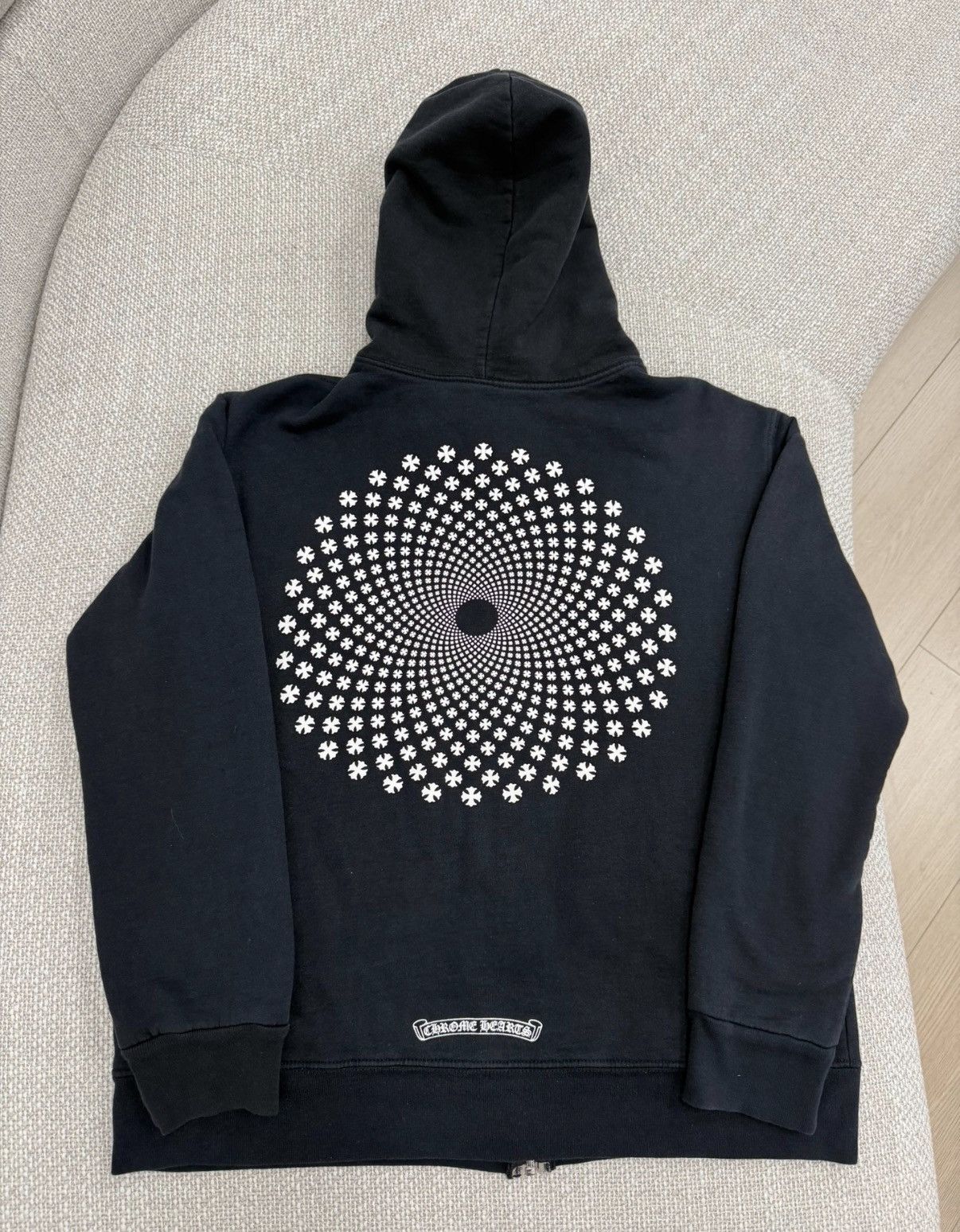 Chrome Hearts Chrome Hearts Black Scroll Zip Hoodie Size US L / EU 52-54 / 3 - 2 Thumbnail