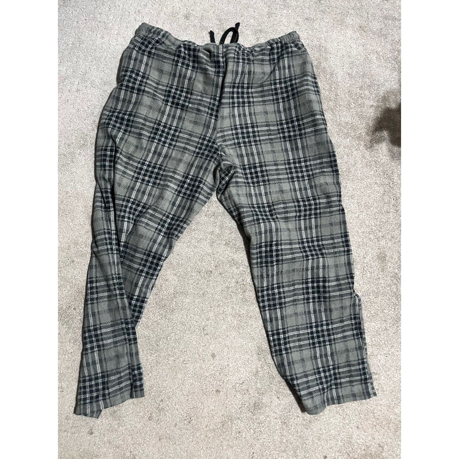 Beverly Hills Polo Club VINTAGE Beverly Hills Polo Club Pajama Pants Men XL Gray Plaid Fleece Knit Polyester Drawstring Size US XL / EU 56 / 4 - 3 Thumbnail
