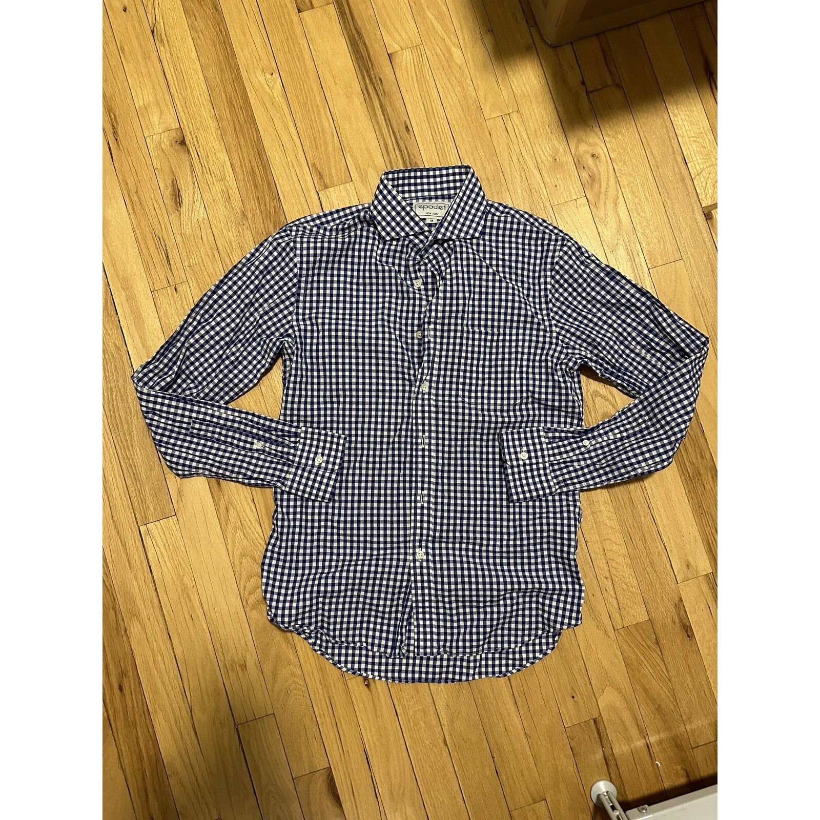 Epaulet Epaulet dress shirt gingham blue white Made in USA Medium Size US M / EU 48-50 / 2 - 1 Thumbnail