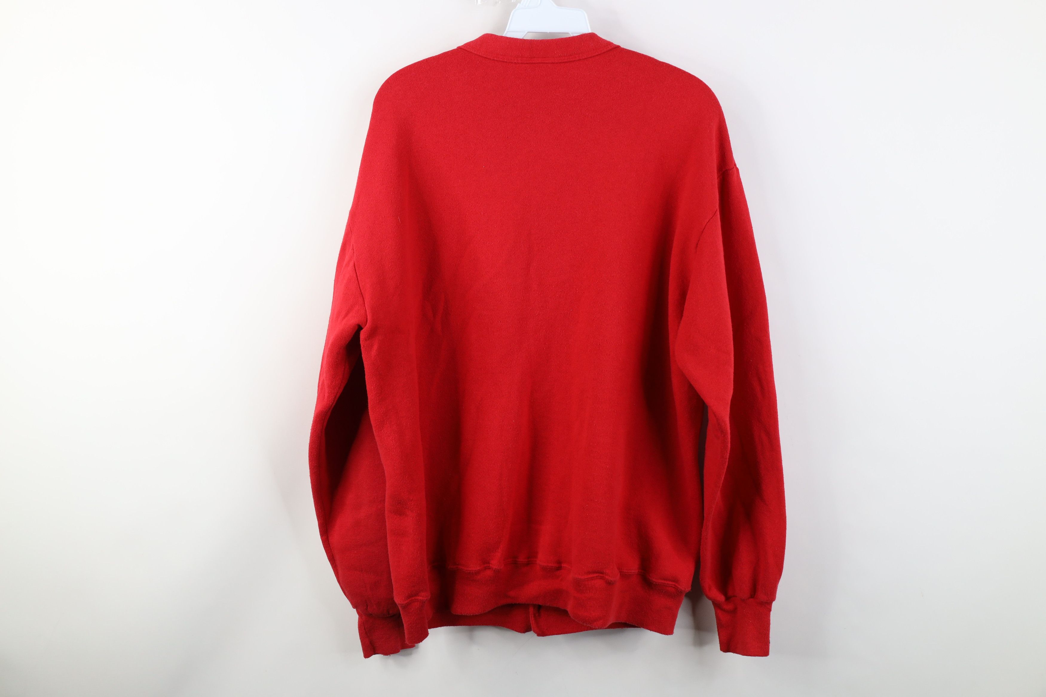 Vintage Vintage 90s Streetwear Mouse Cardigan Sweatshirt Red USA Size ONE SIZE - 13 Thumbnail