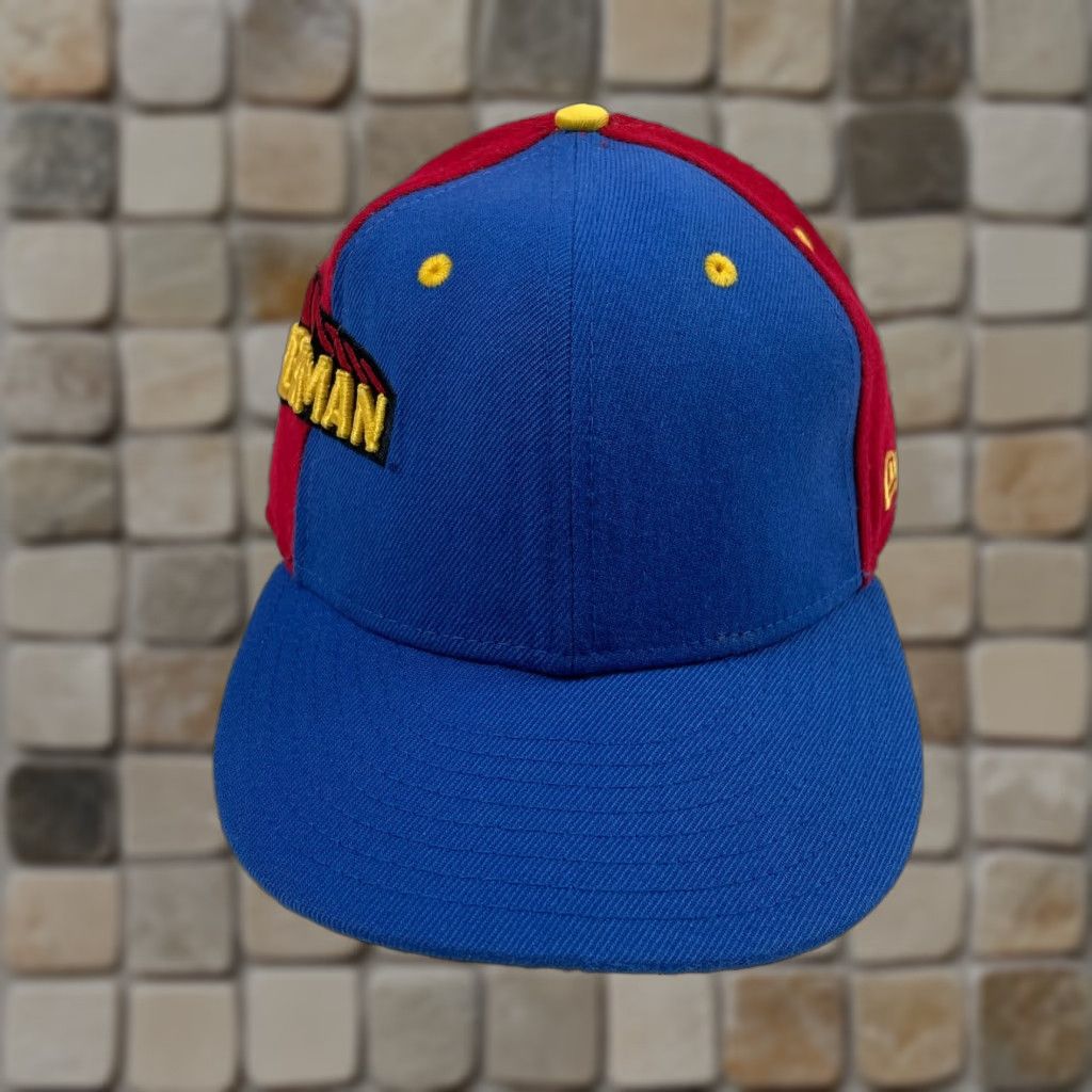 New Era New Era Superman Cap Fitted 7 3/8 Wool 59Fifty Blue Red Men Baseball Hat Cap - Logo Superhero Mens Size ONE SIZE - 1 Thumbnail