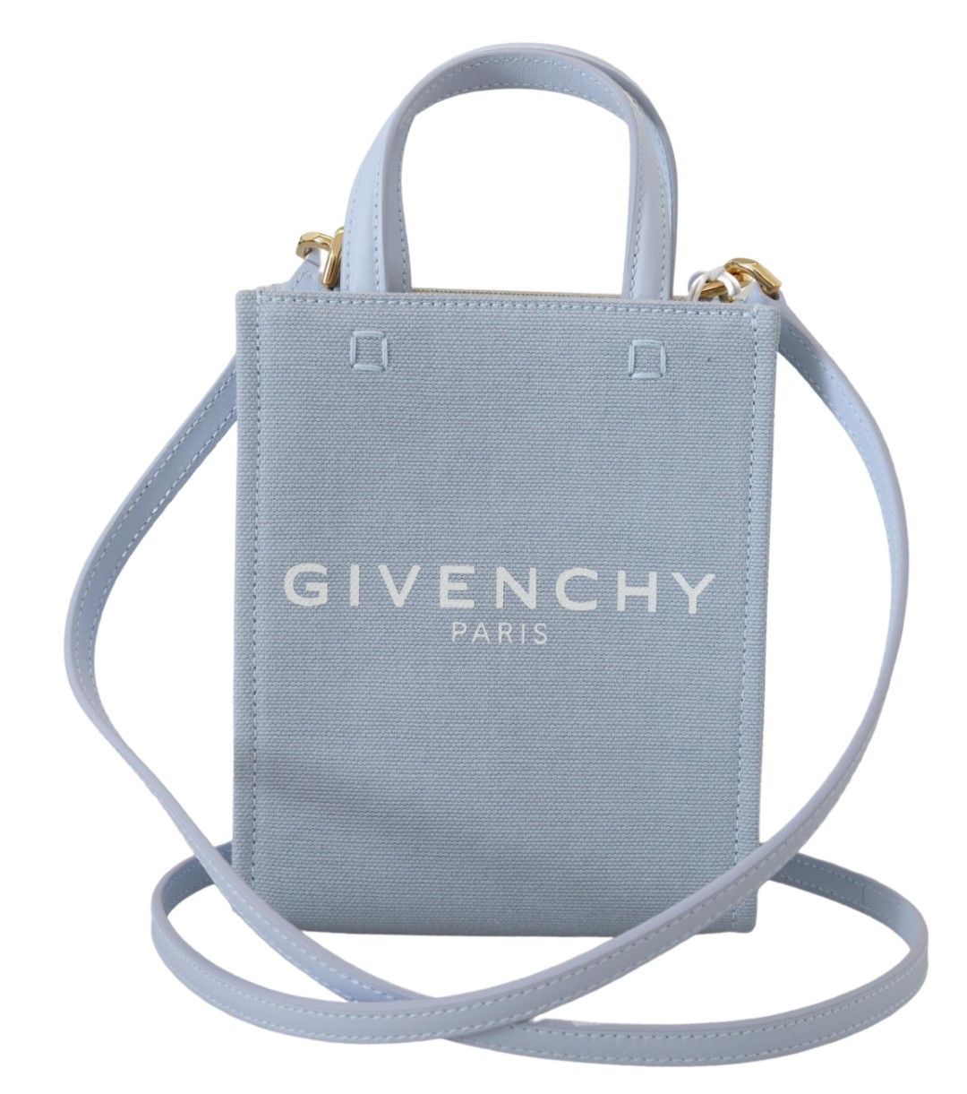 Chic Cloud Blue Cotton Mini Women's Bag