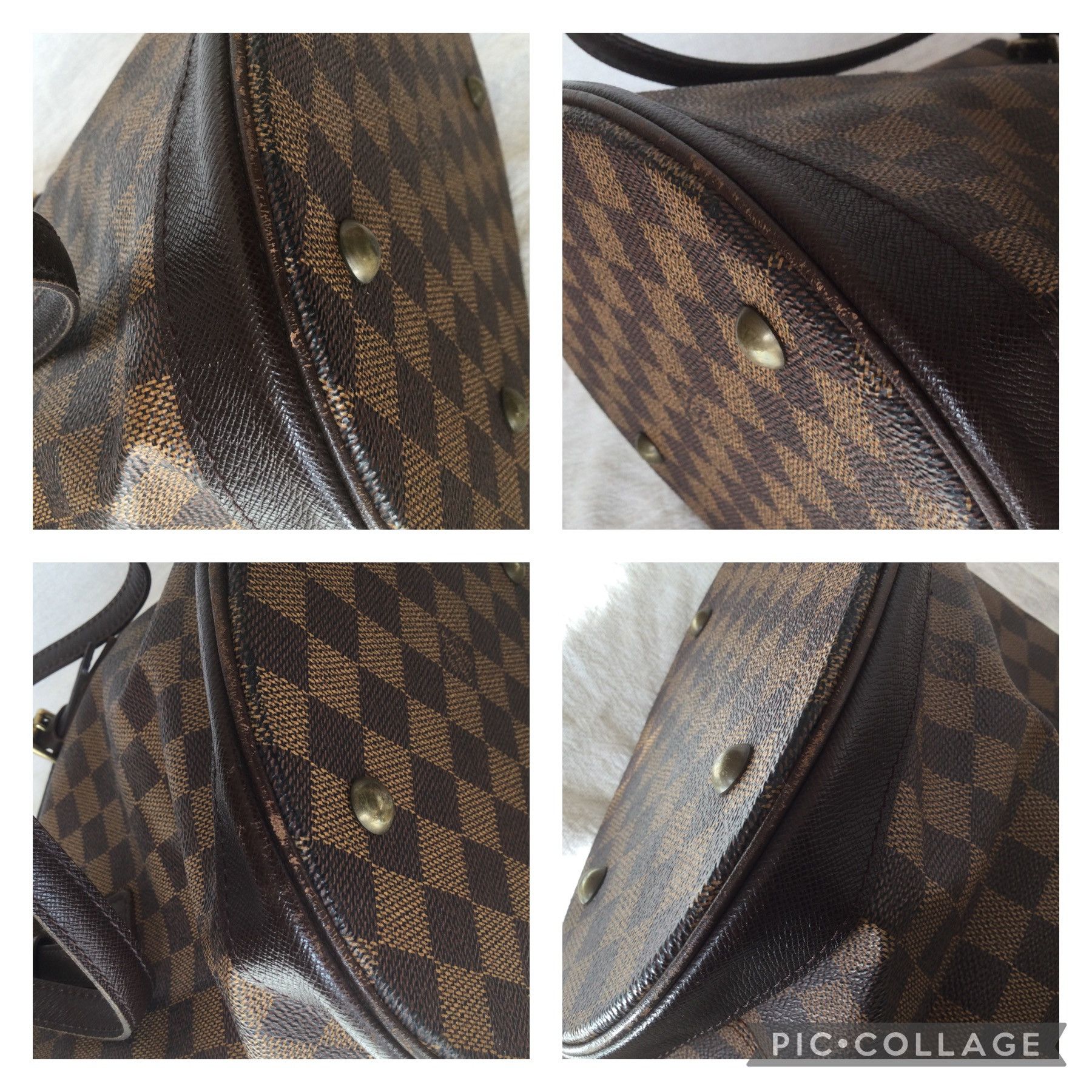 Louis Vuitton Pre-Owned Louis Vuitton Brown Checkered Bucket Bag Size ONE SIZE - 10 Thumbnail