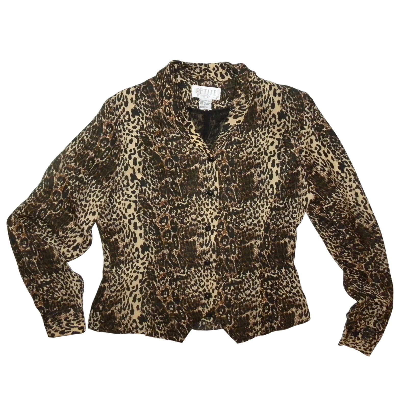 Vintage 90’s leopard print denim jacket main image 0