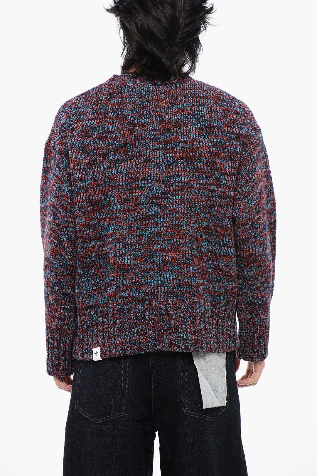 Jil Sander og1mm0625 Crewneck Wool Sweater in Multicolor Size US M / EU 48-50 / 2 - 2 Thumbnail