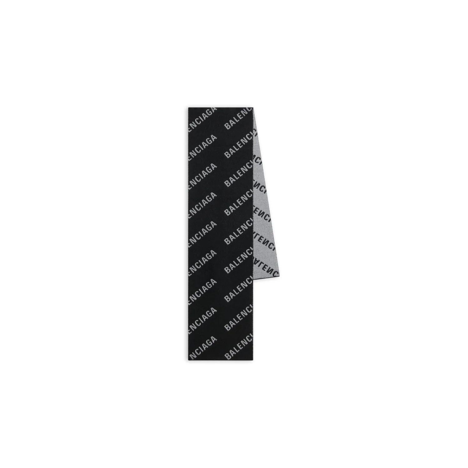 Balenciaga o1bcso1str1024 Size: OS / Allover Macro Scarf in Black/White Size ONE SIZE - 1 Preview