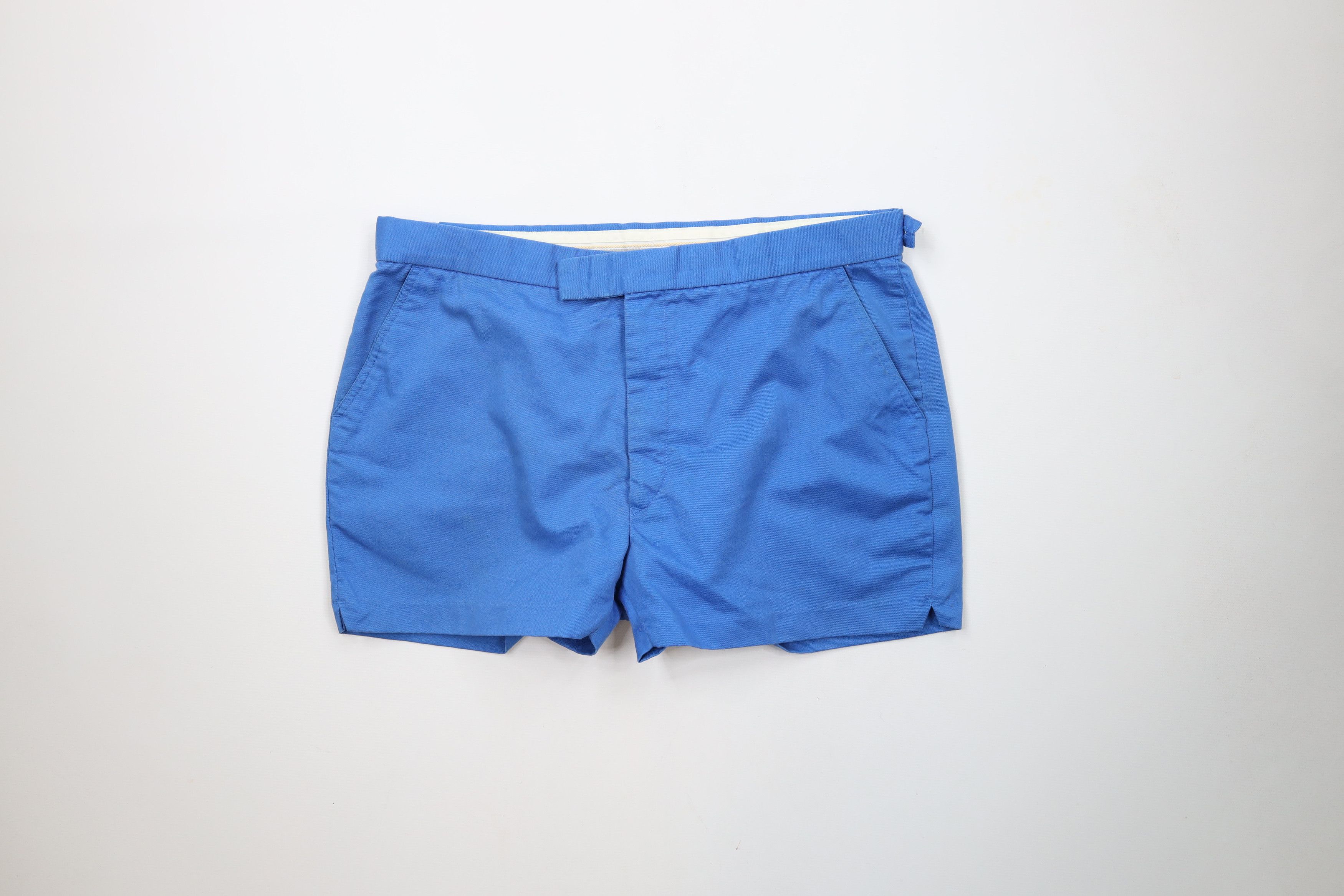 Vintage Vintage 70s Streetwear Knee Golf Chino Shorts Royal Blue Size US 36 / EU 52 - 1 Thumbnail
