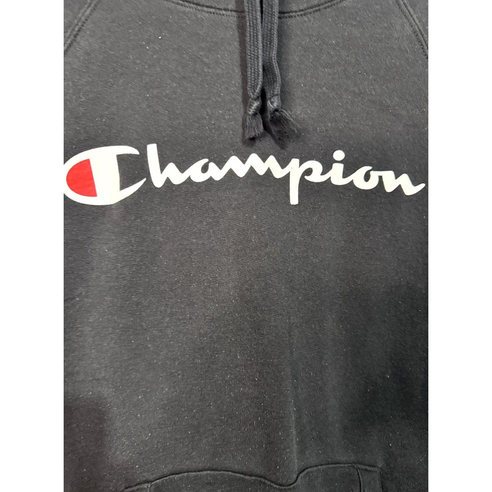 Champion Champion Hoodie Black Sweatshirt XL Women - Regular Fit, Crew Neck, Long Sleeve, Kangaroo Pocket, Solid, Authentic Athleticwear Size XL / US 12-14 / IT 48-50 - 2 Thumbnail