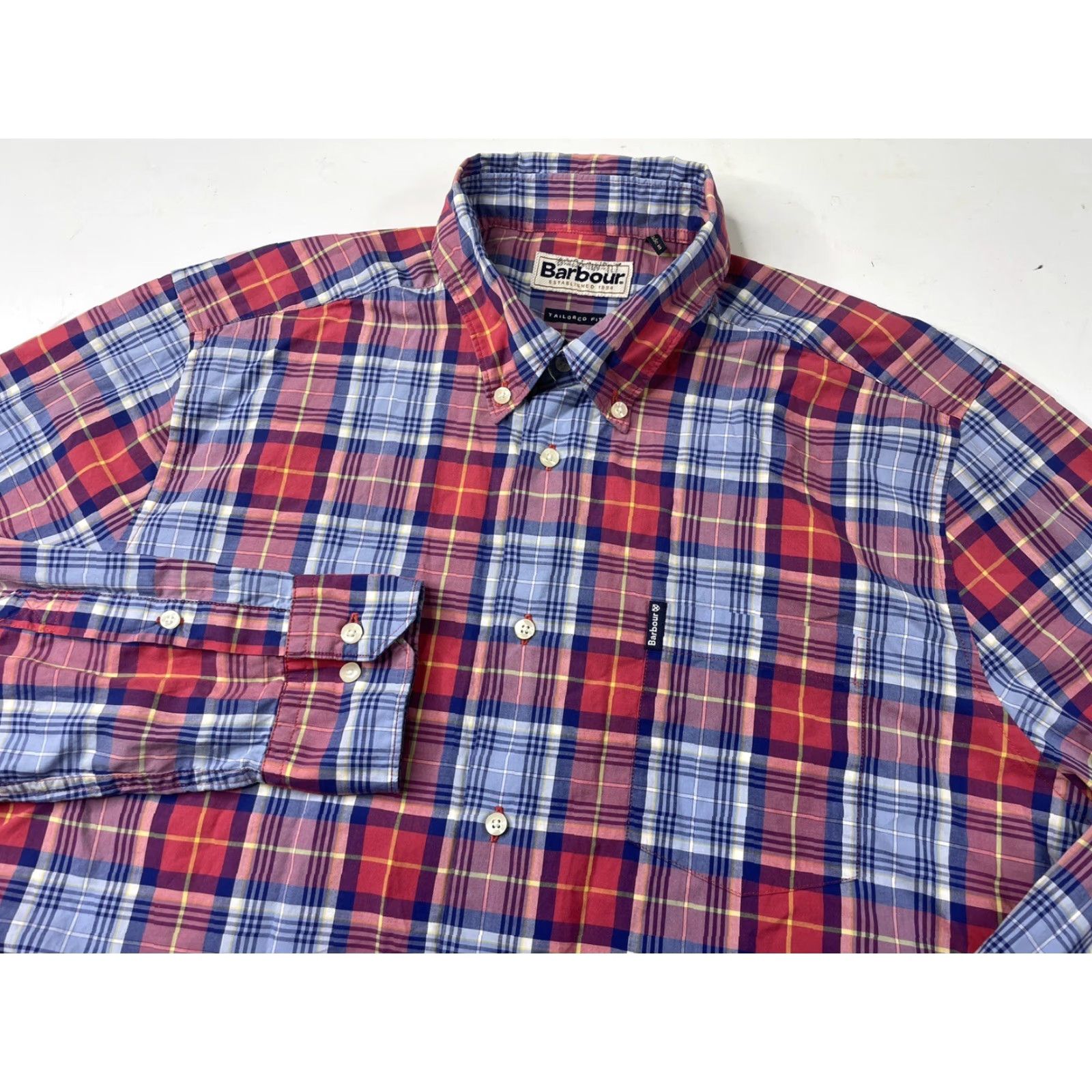 Barbour Barbour Men's Tailored Highland Check Long Sleeve Button-Up Shirt Plaid Medium Size US M / EU 48-50 / 2 - 2 Thumbnail