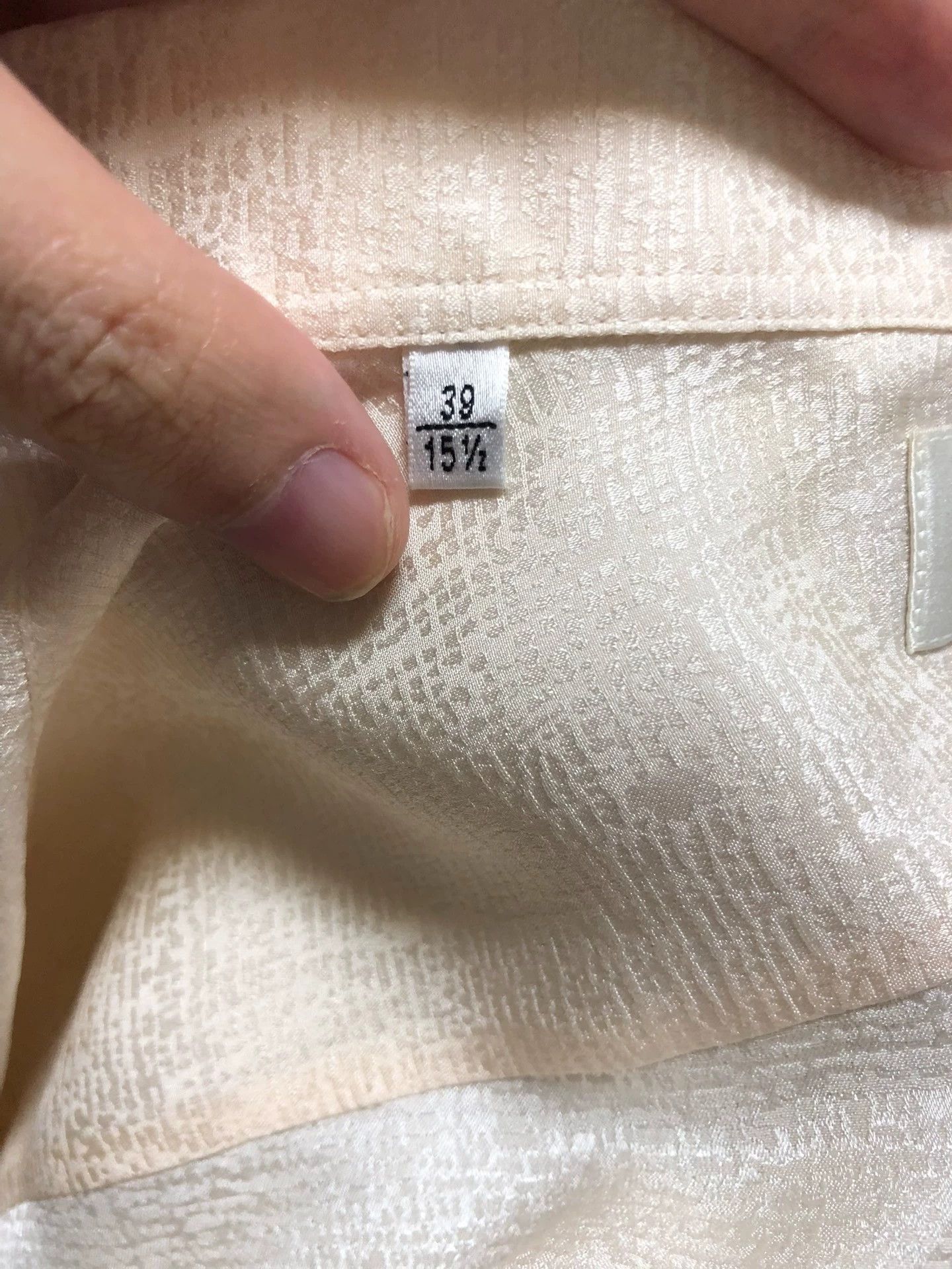 Saint Laurent Paris Saint Laurent Henley Collar Off-White Patterned Shirt Size ONE SIZE - 6 Thumbnail