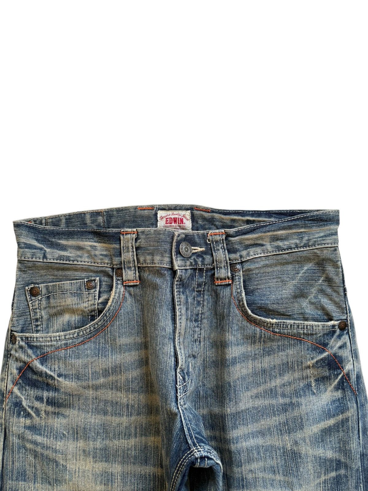 Edwin × Japanese Brand Exclusive Vintage Edwin Mud Wash Loose Baggy Jeans Size US 31 - 4 Thumbnail
