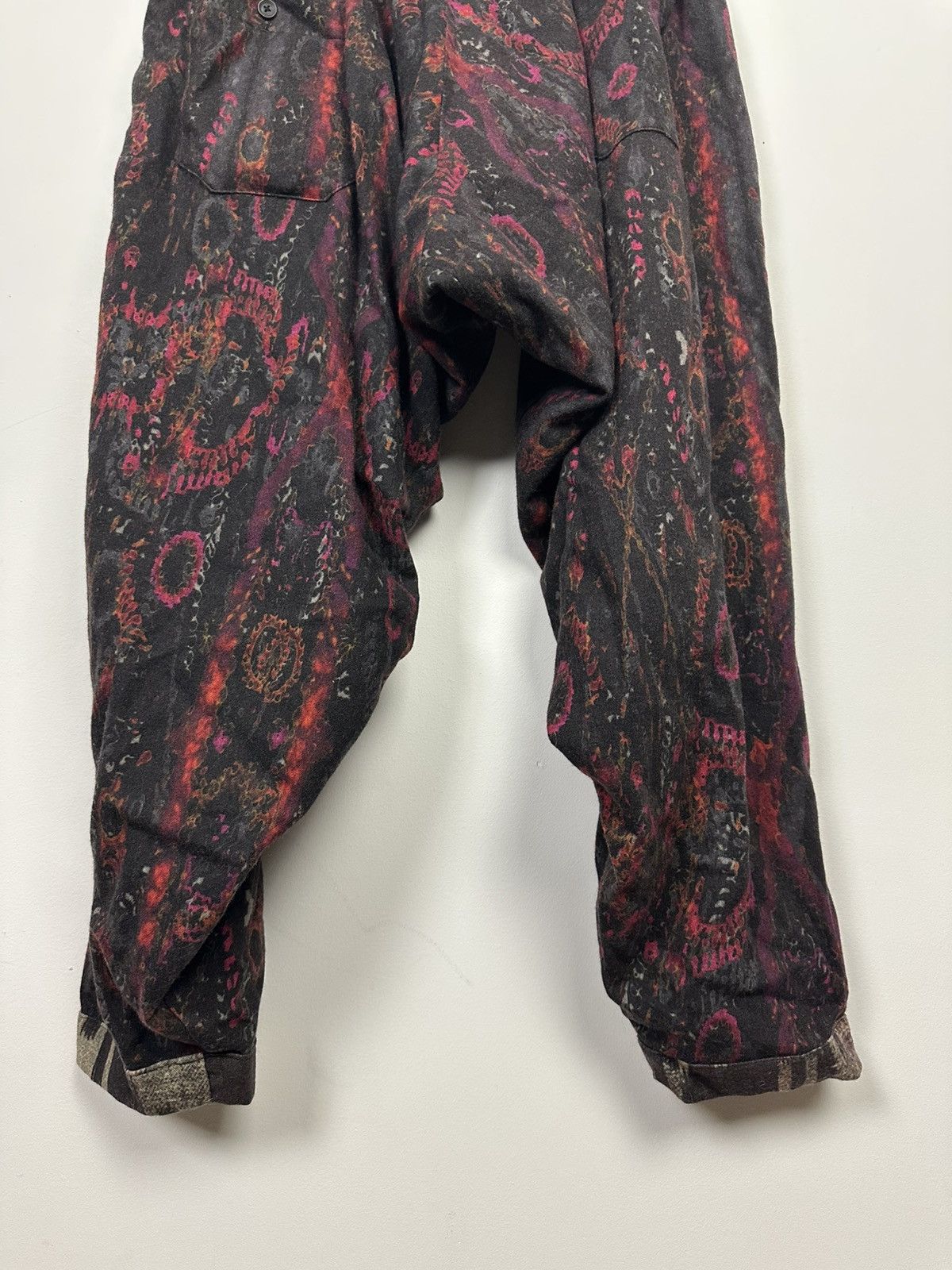 Yohji Yamamoto Pour Homme Wool Blend Patterned Lounge Pants Size US 30 / EU 46 - 6 Thumbnail