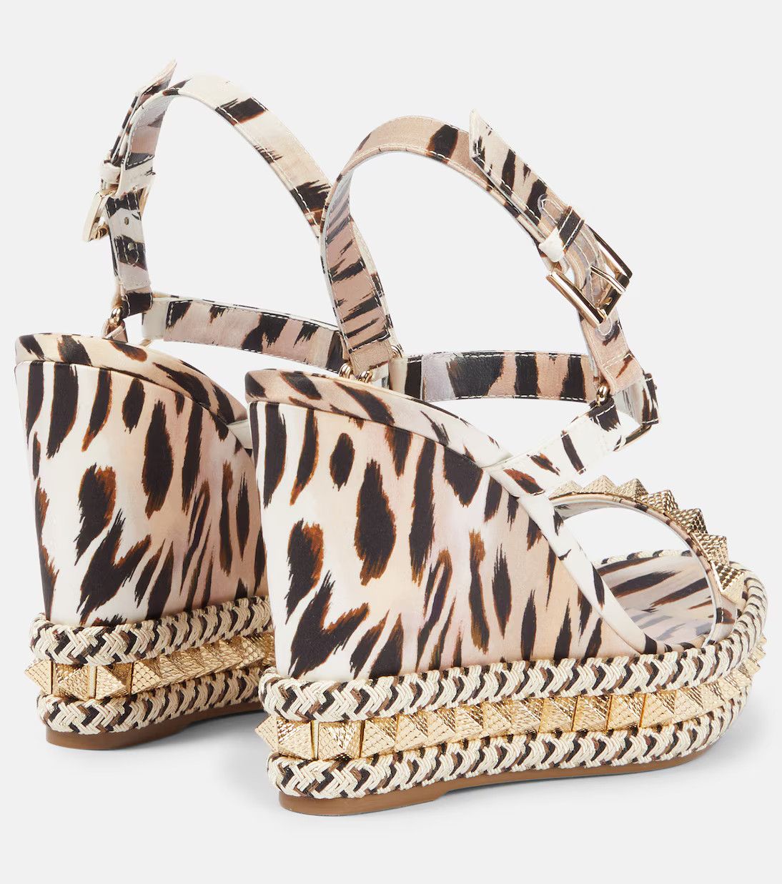 Christian Louboutin oc11z0126 Pyraclou 110mm Sandals in Multicolor Size US 8 / IT 38 - 3 Thumbnail