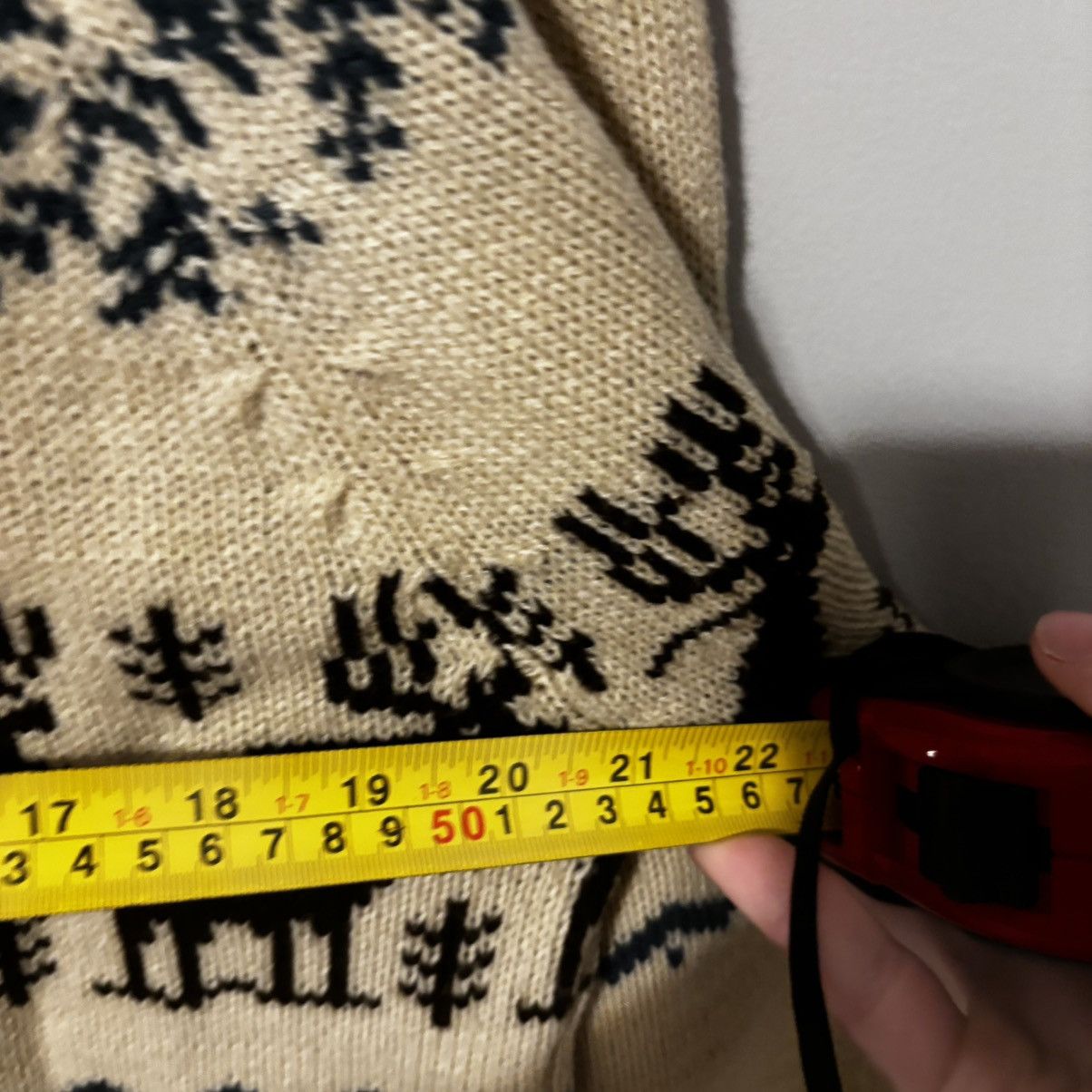 True Vintage 1970s Nordic Style Pattern Knit Sweater