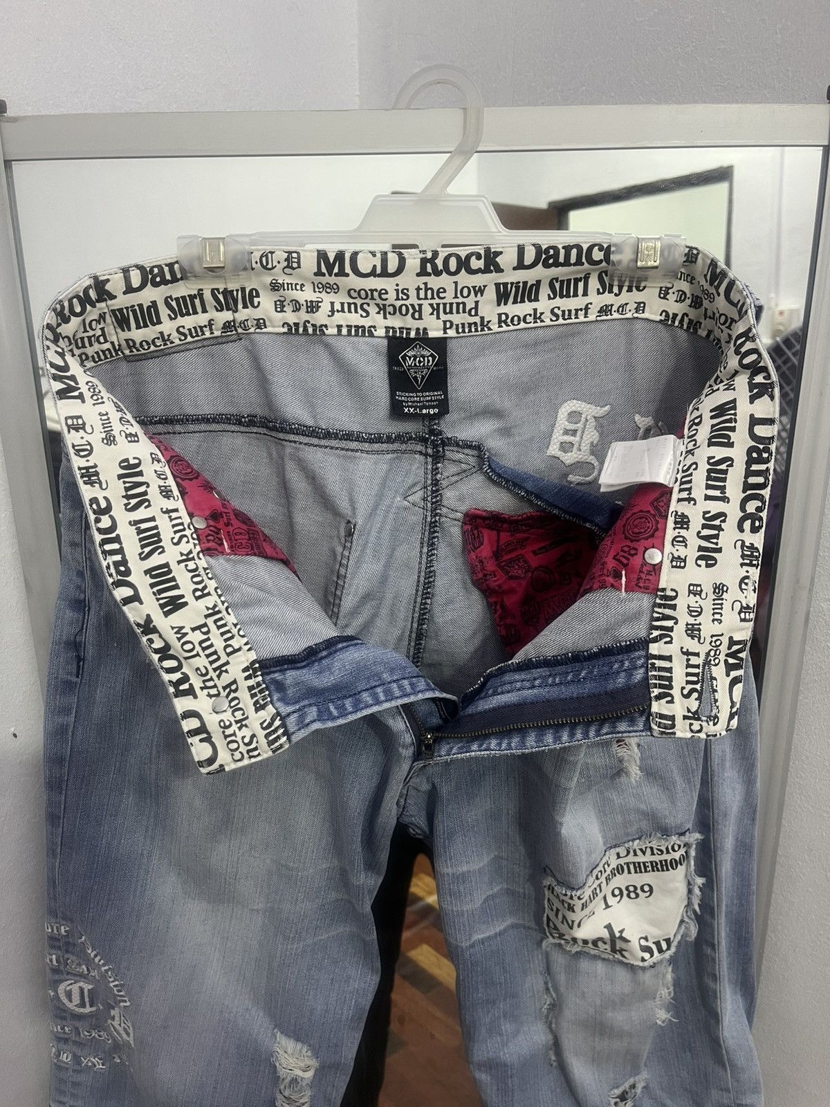 Japanese Brand MCD Hardcore Surf Punk Denim Shorts Distressed Size US 36 / EU 52 - 9 Thumbnail