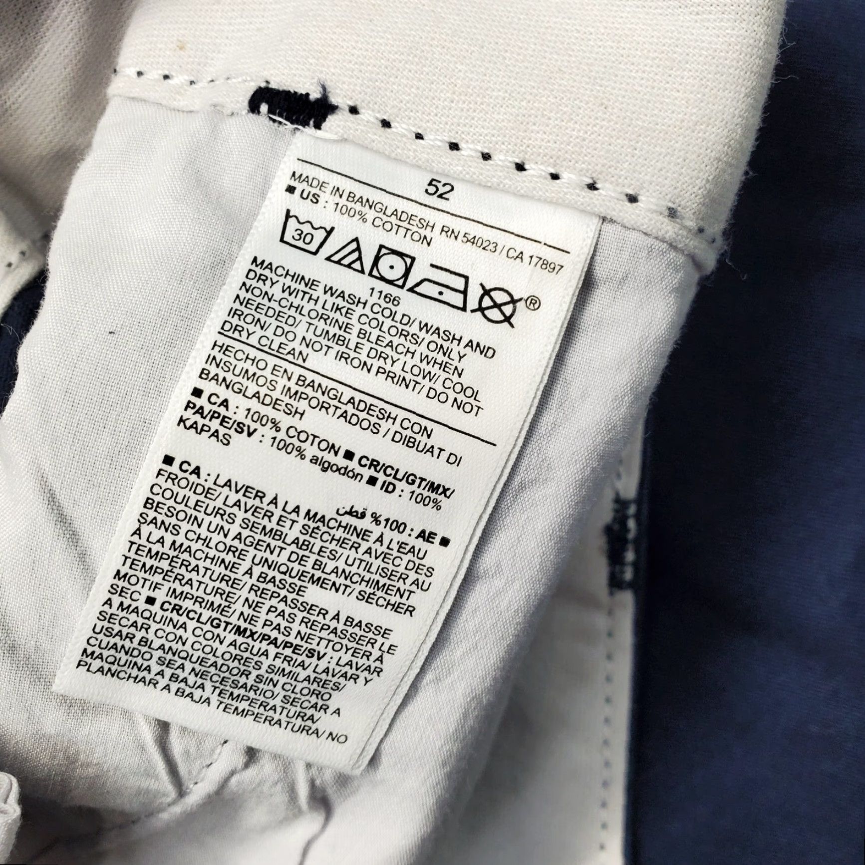 Old Navy Old Navy Mens Navy Lived In Straight Shorts Size 52 Regular Fit Flat Front Streetwear - 100% Cotton, Button Zip, Casual Summer Outdoor Mens Size US 36 / EU 52 - 7 Thumbnail