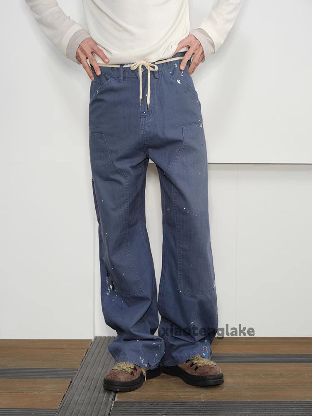 Designer × Japanese Brand × Vintage Washed faded cleanfit carpenter cargo work paint pants Size US 34 / EU 50 - 4 Thumbnail