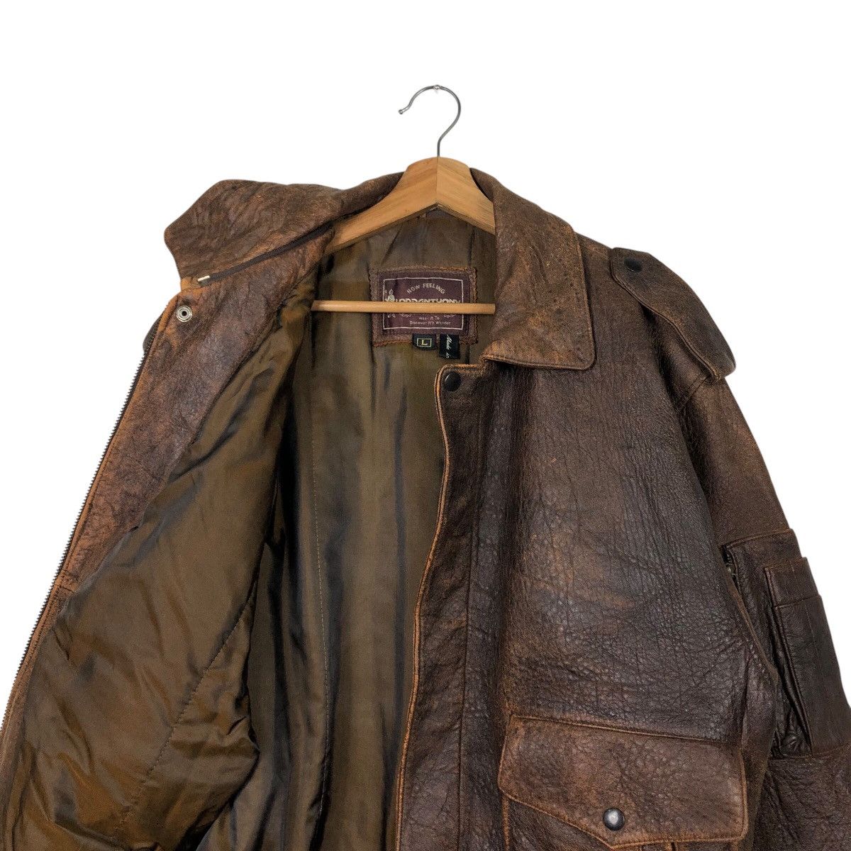 Japanese Brand × Vintage 📌Vintage Bomber Leather Jacket Lordanthony Issey Miyake Size US L / EU 52-54 / 3 - 13 Thumbnail