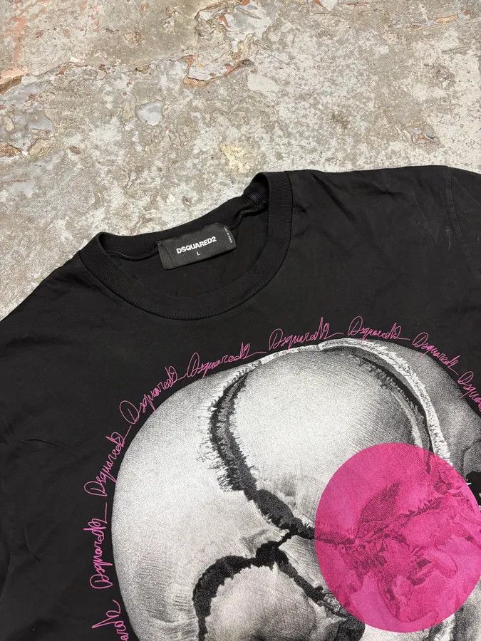 Dsquared2 AW2016 Dsquared2 Skeleton Pink Love Black T-Shirt Size US S / EU 44-46 / 1 - 5 Thumbnail