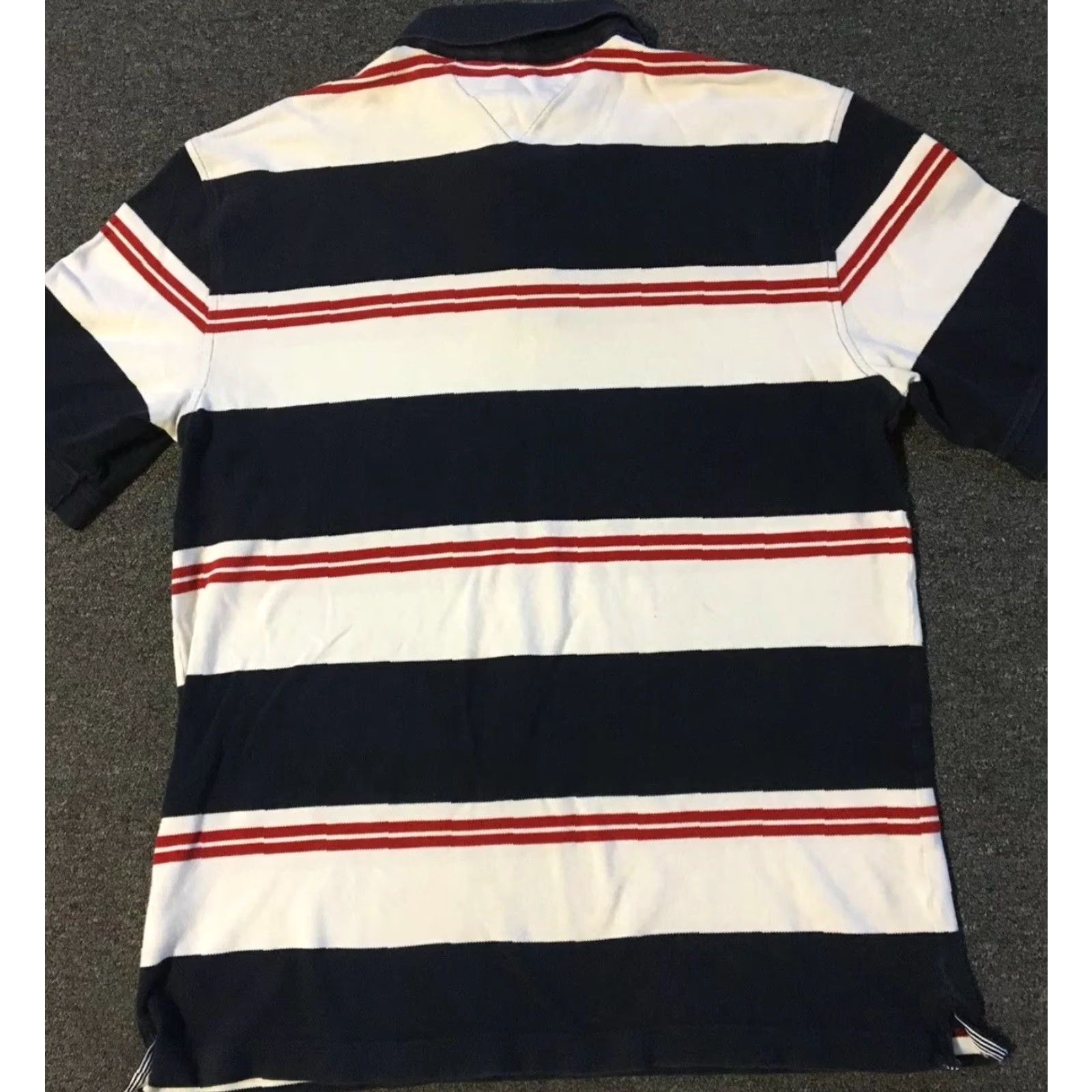 Tommy Hilfiger VINTAGE Tommy Hilfiger Striped Polo Shirt XL White/Blue/Red Men Short Sleeve USA 90s Nautical Polo Shirt Mens Size US XL / EU 56 / 4 - 5 Thumbnail