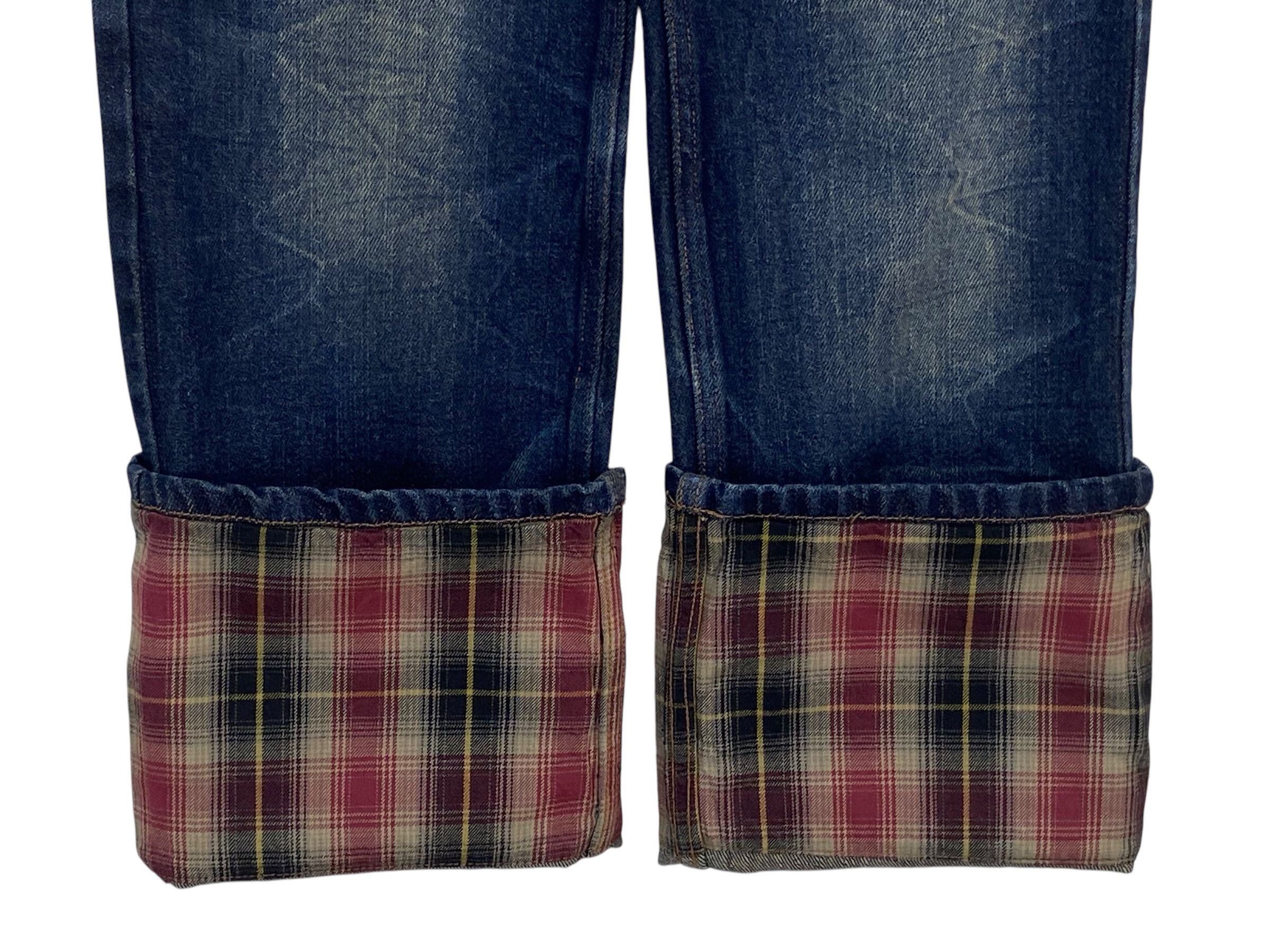 Japanese Brand Double Focus Double Waist Light Wash Denim Size US 31 - 7 Thumbnail