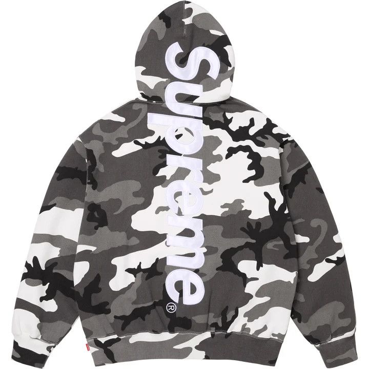Supreme Supreme Satin Appliqué Hooded Sweatshirt Size US S / EU 44-46 / 1 - 1 Thumbnail