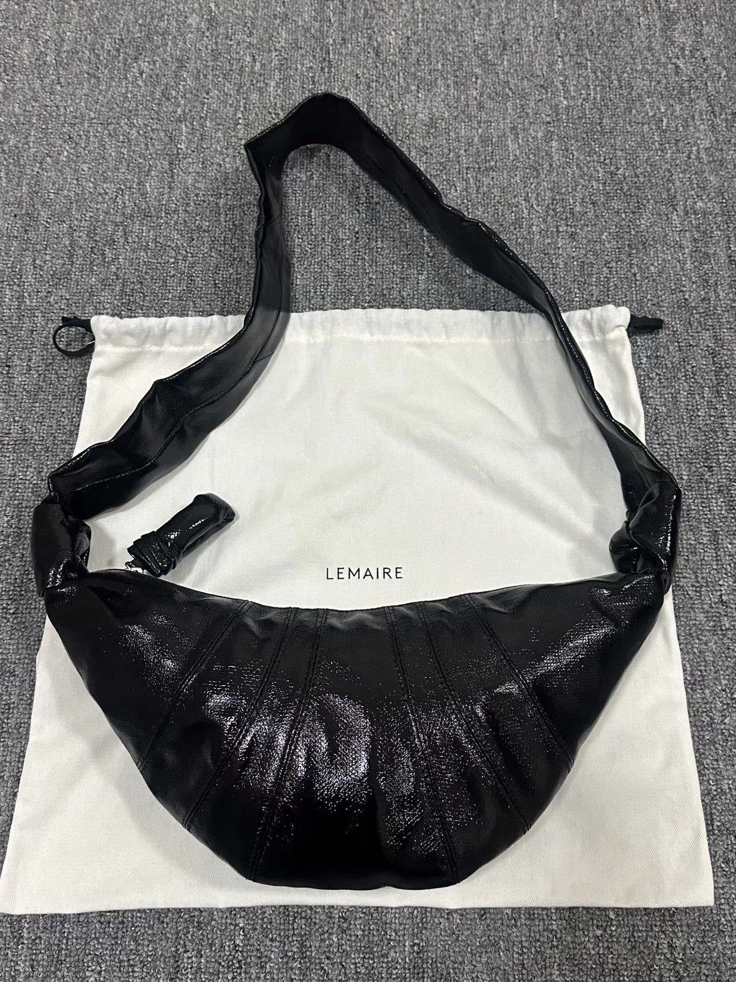 Lemaire Lemaire small black coated Croissant bag Size ONE SIZE - 1 Thumbnail
