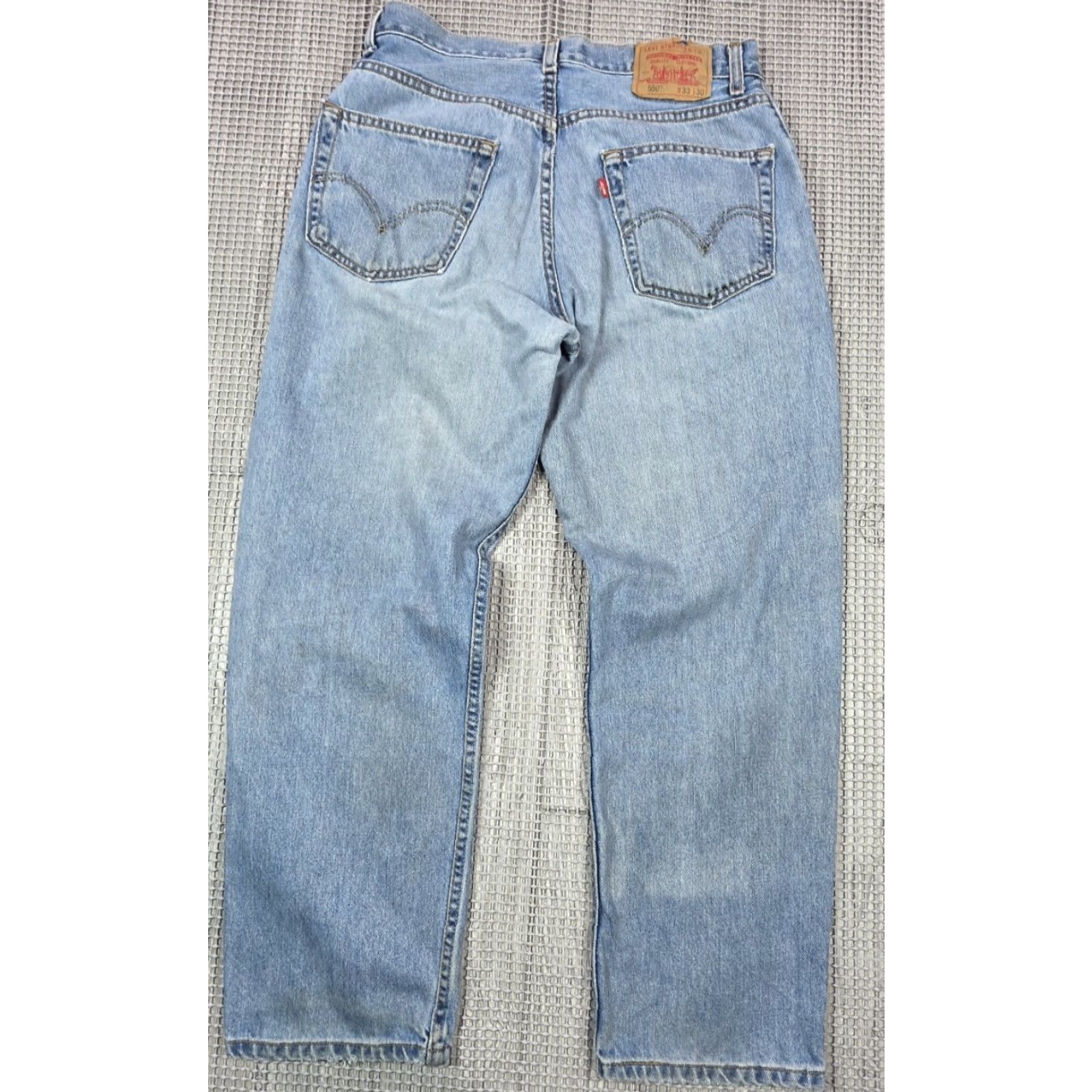 Levi's VINTAGE Levi's Jeans Mens 33x30 Denim Blue 550 Relaxed Medium Wash Canada Regular Men 33 Size US 33 - 3 Thumbnail