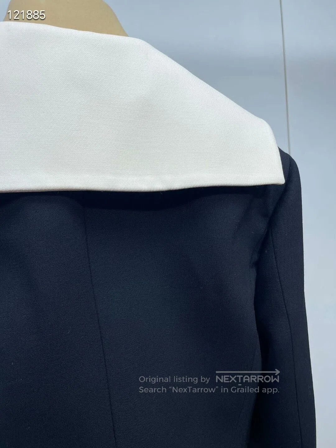 Miu Miu Miu Miu Black White Lapel Short Coat. Size XS / US 0-2 / IT 36-38 - 3 Thumbnail