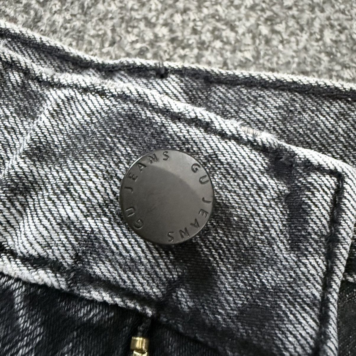 Yohji Yamamoto Archives Japanese Acid Wash GU Barrel Baggy Faded Black Jean Size 26" / US 2 / IT 38 - 11 Thumbnail