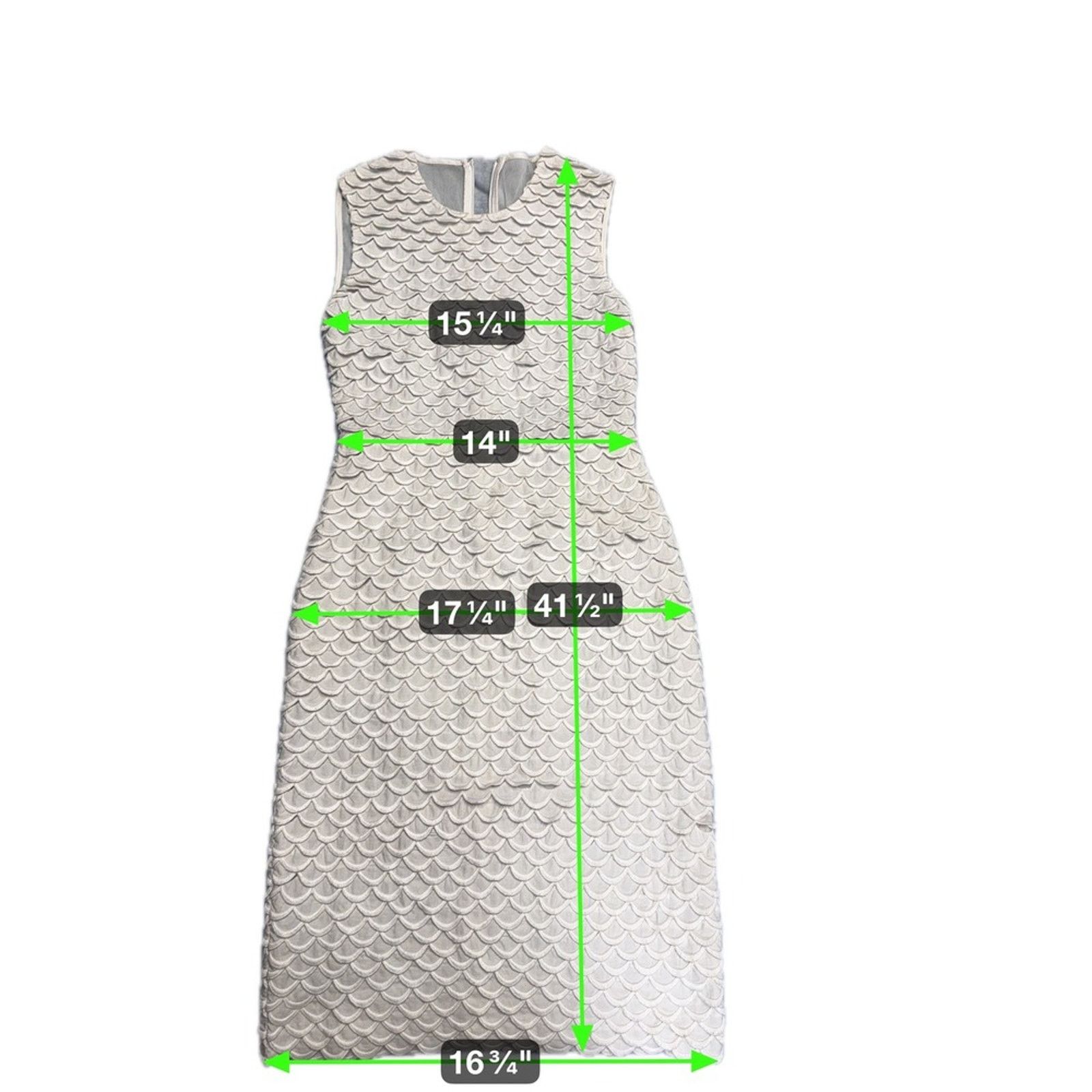 Stella McCartney Stella McCartney White Textured Sleeveless Sheath Dress Size S / US 4 / IT 40 - 3 Thumbnail