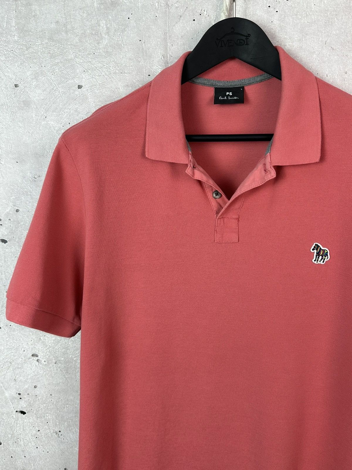 Paul Smith PS Paul Smith Logo Men’s Coral Cotton Short Sleeve Polo Size US L / EU 52-54 / 3 - 3 Thumbnail