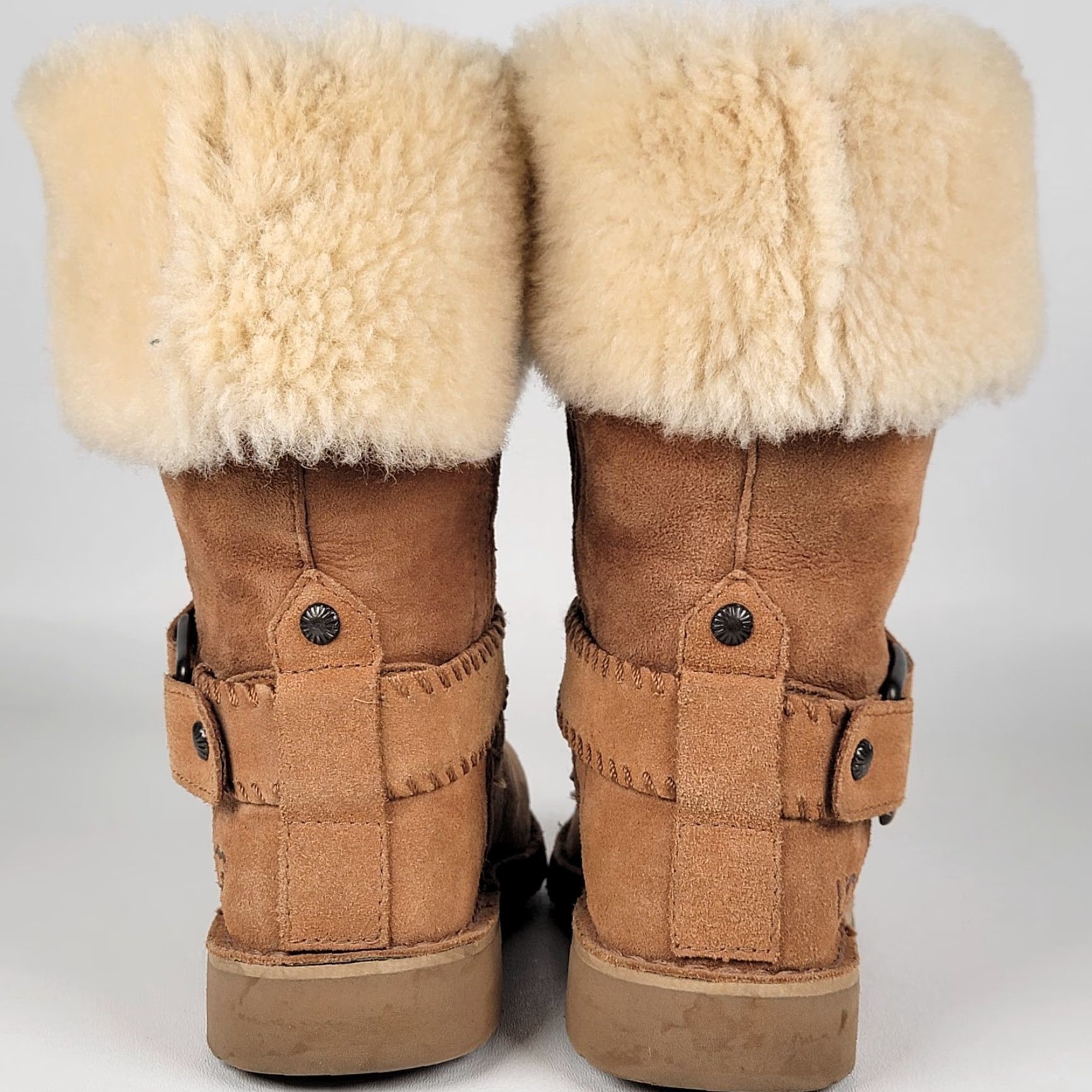 Ugg UGG Boots Women 5 US 36 EU Chestnut Brown Slip-On Lined Sheepskin Suede Flat Fall Winter Spring Womens Size US 6 / IT 36 - 7 Thumbnail