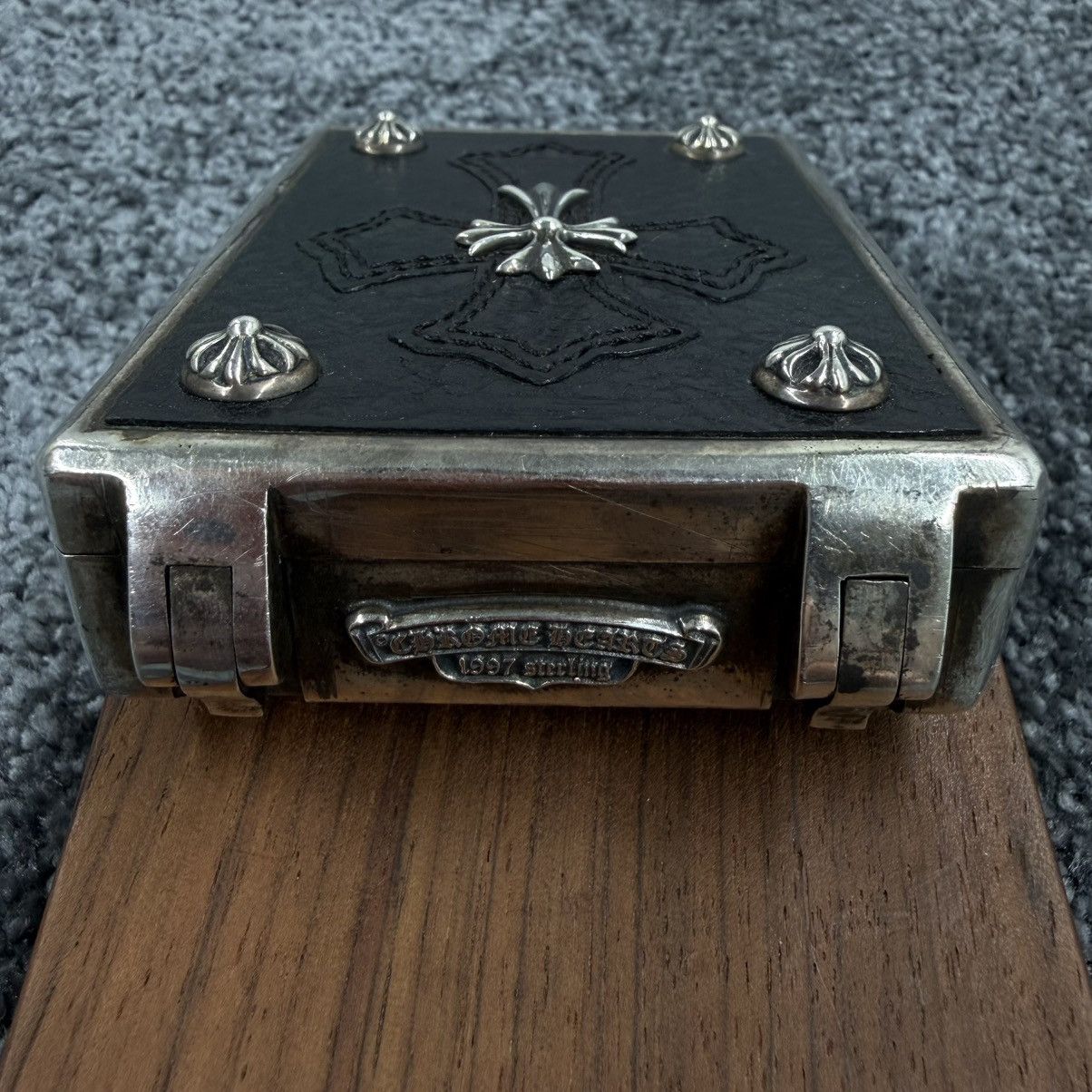 Chrome Hearts Chrome Hearts Cigarette Case Silver Cross and Leather Cross Size ONE SIZE - 6 Thumbnail