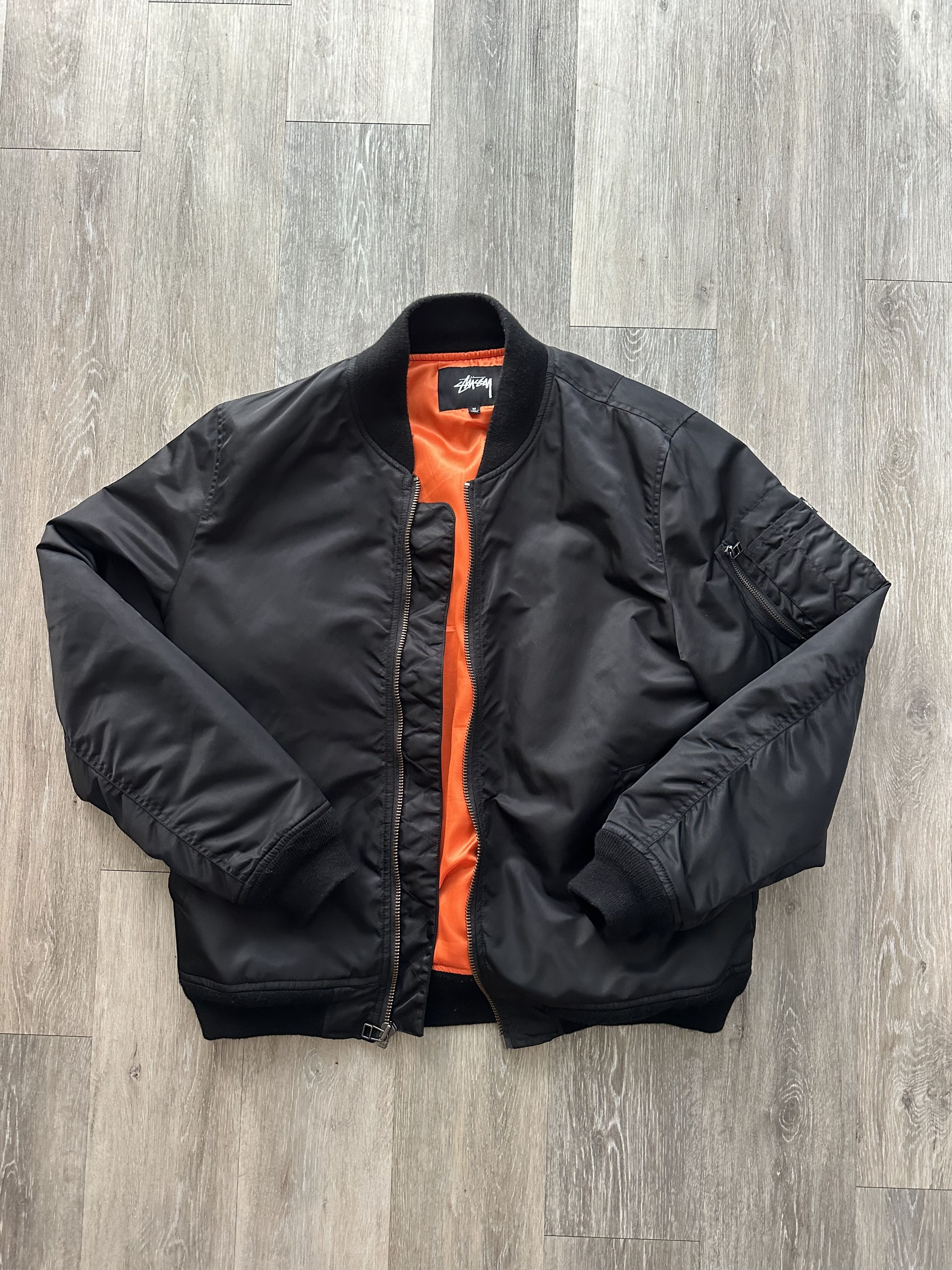 00s～　STUSSY MA-1 BOMBER JACKET 　BLACK Stussy - BLACK REVERSIBLE BOMBER JACKET – LE LABO STORE