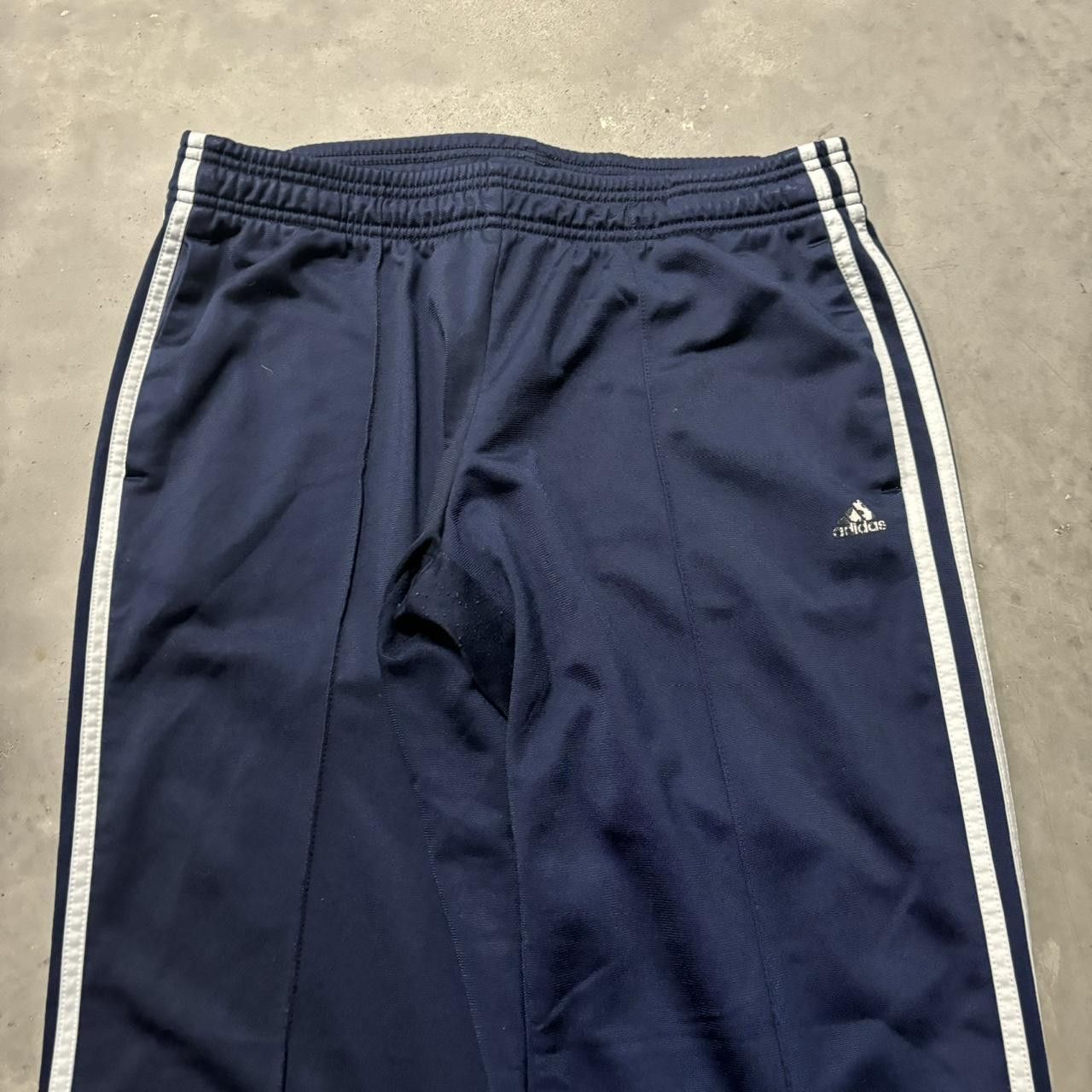 Adidas × Vintage Vintage Y2K Navy Blue Adidas Striped Skater Track Pants! Size US 32 / EU 48 - 3 Thumbnail