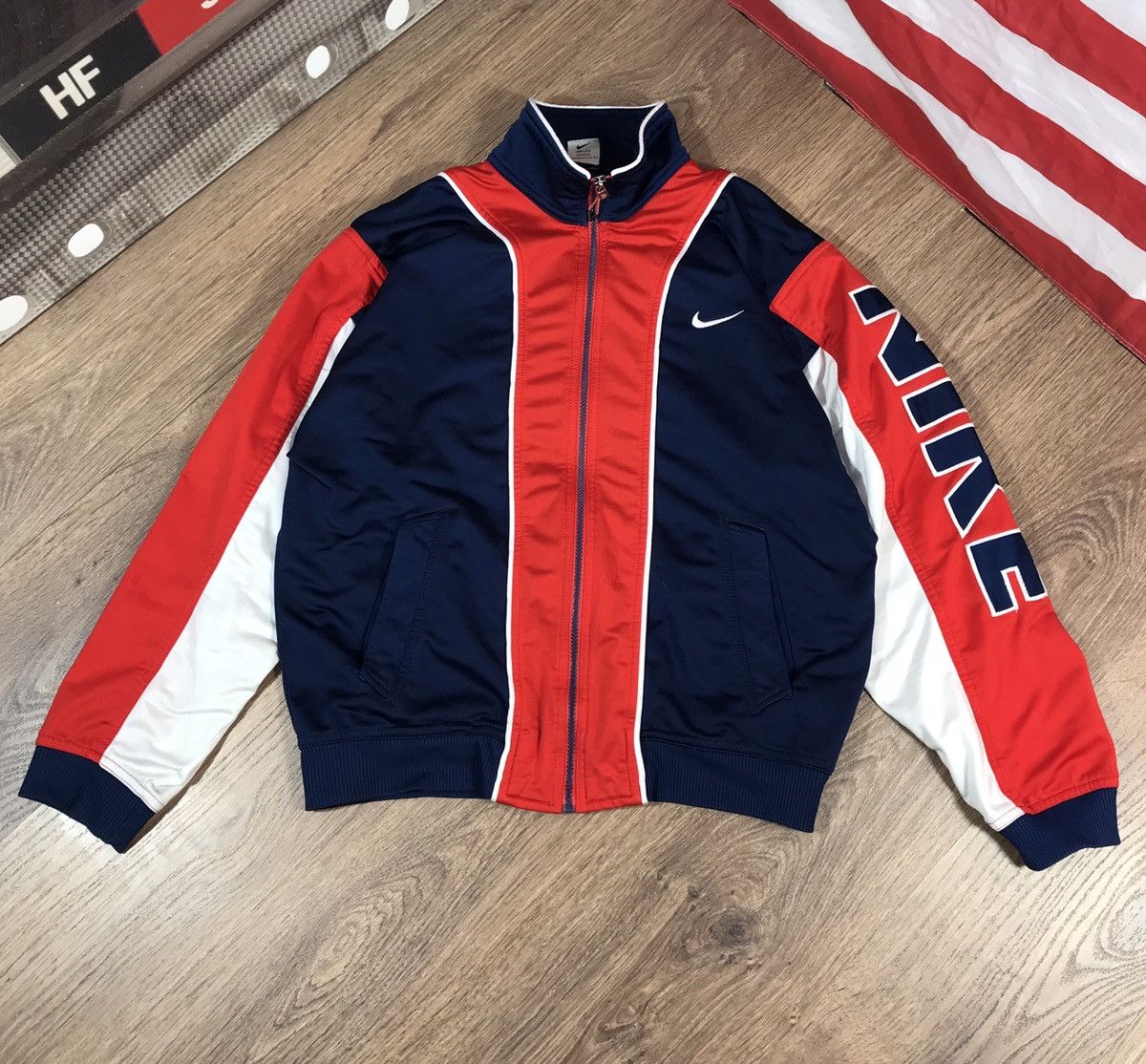 Vintage Vintage 90s Big Logo Track Jacket Rare Size US M / EU 48-50 / 2 - 1 Thumbnail