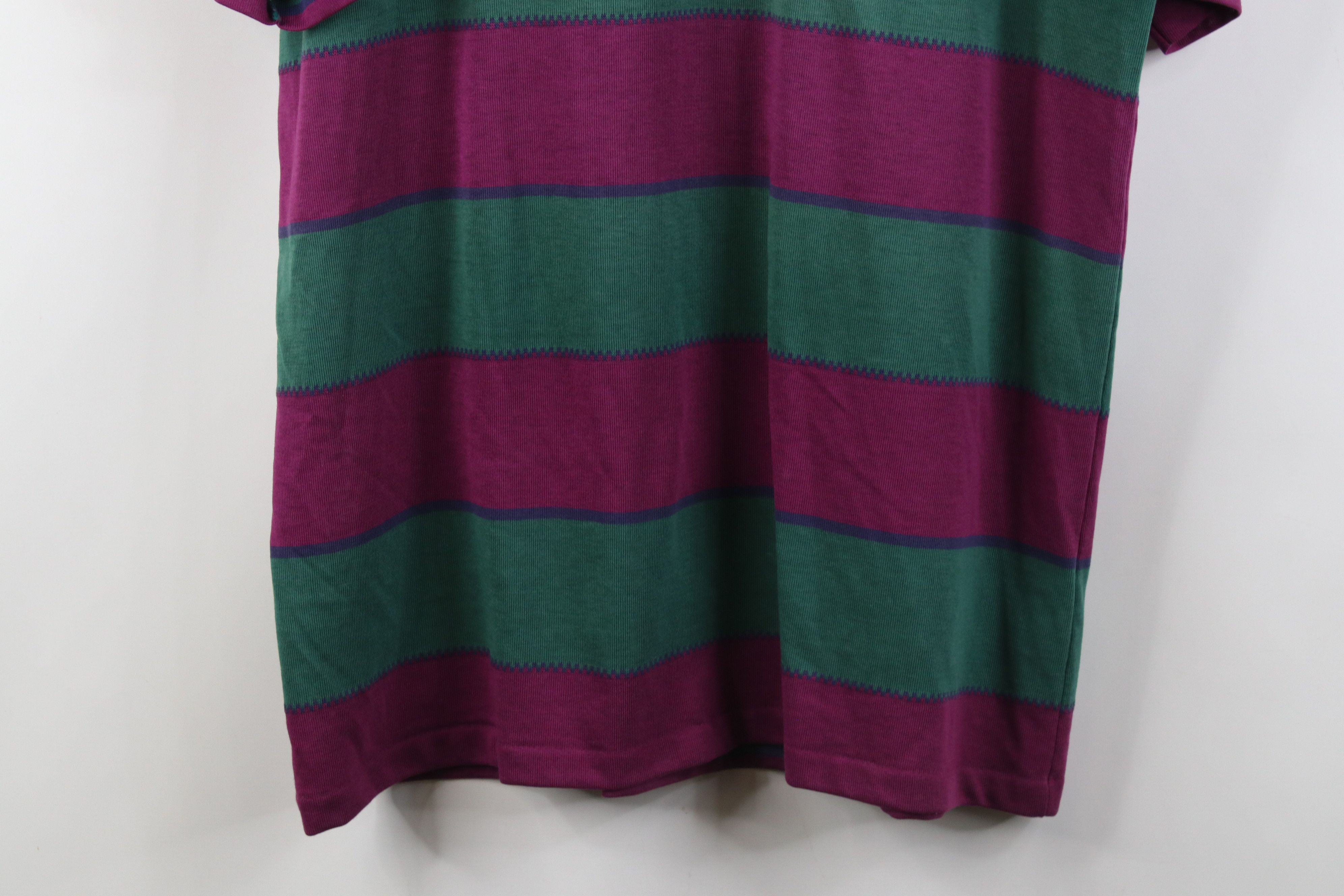 Vintage Vintage 80s 90s Streetwear Knit Striped Golf Polo Shirt USA Size US XL / EU 56 / 4 - 3 Thumbnail