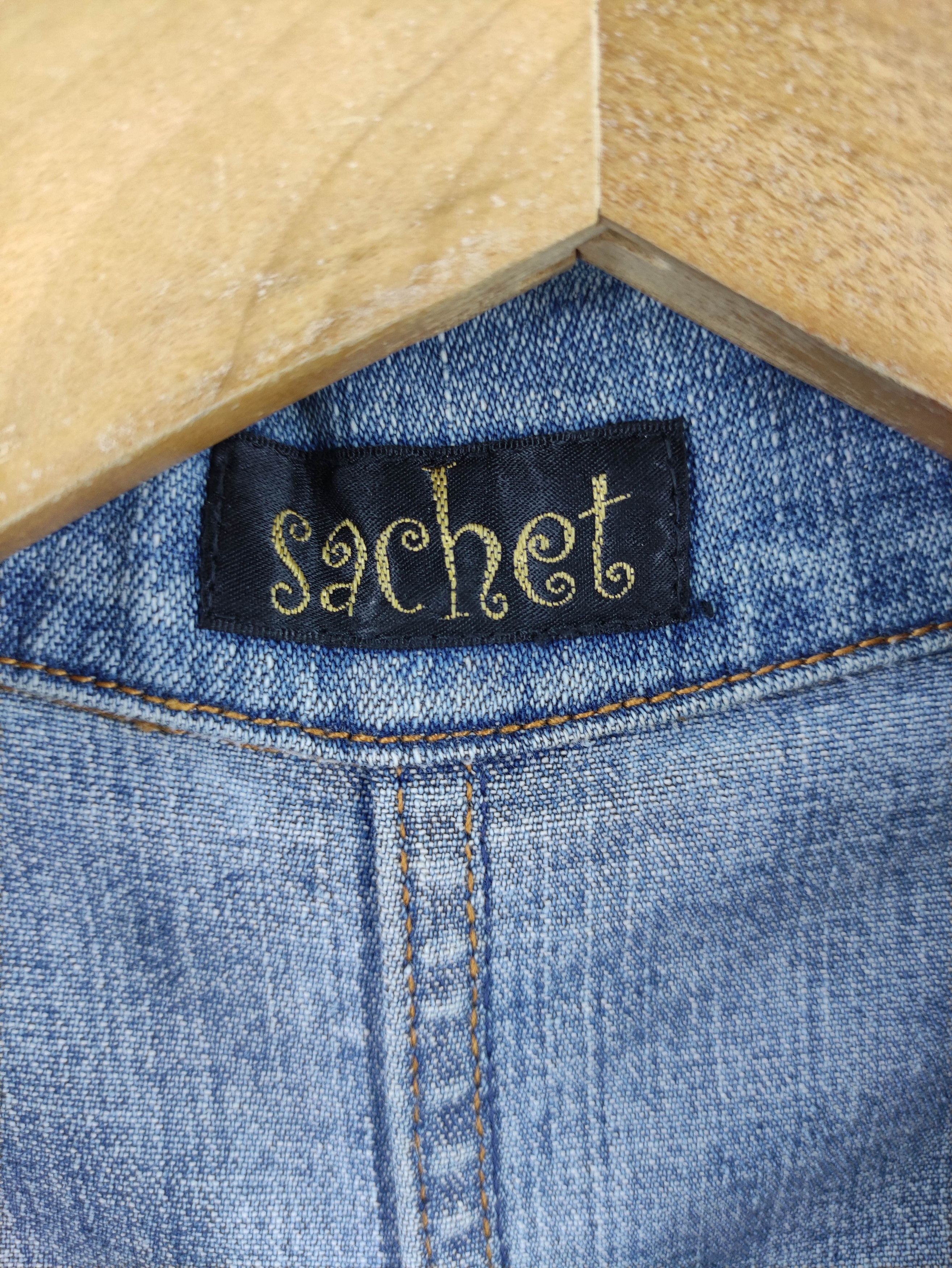 Japanese Brand Vintage Sachet Denim Cardigan Jacket Size XXS / US 00 / IT 34 - 3 Thumbnail