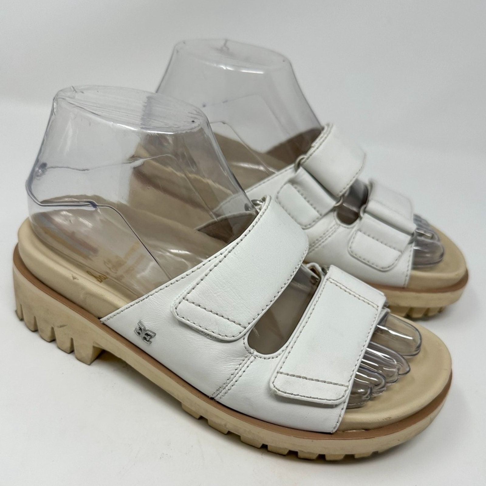 Sam Edelman Sam Edelman White Leather Sandals NEW Size 5 MSRP $140 Size US 5 / IT 35 - 8 Thumbnail