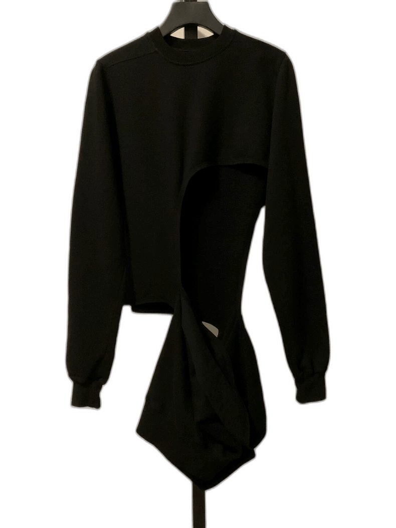Rick Owens rick owens black long sleeve sweatshirt-2508 Size US M / EU 48-50 / 2 - 1 Thumbnail