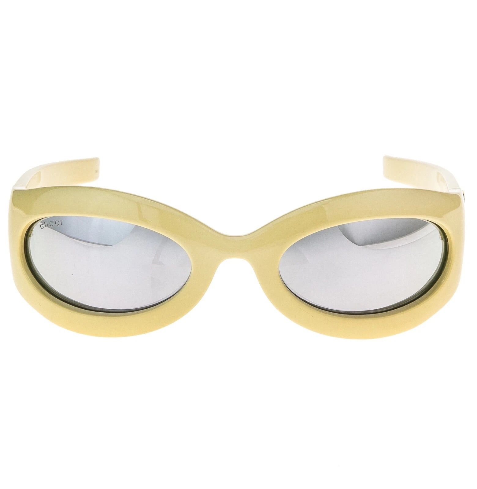 Gucci GUCCI GG1247S LOVE 1247 Ivory Silver Mirror Sunglasses 004 Size ONE SIZE - 2 Thumbnail