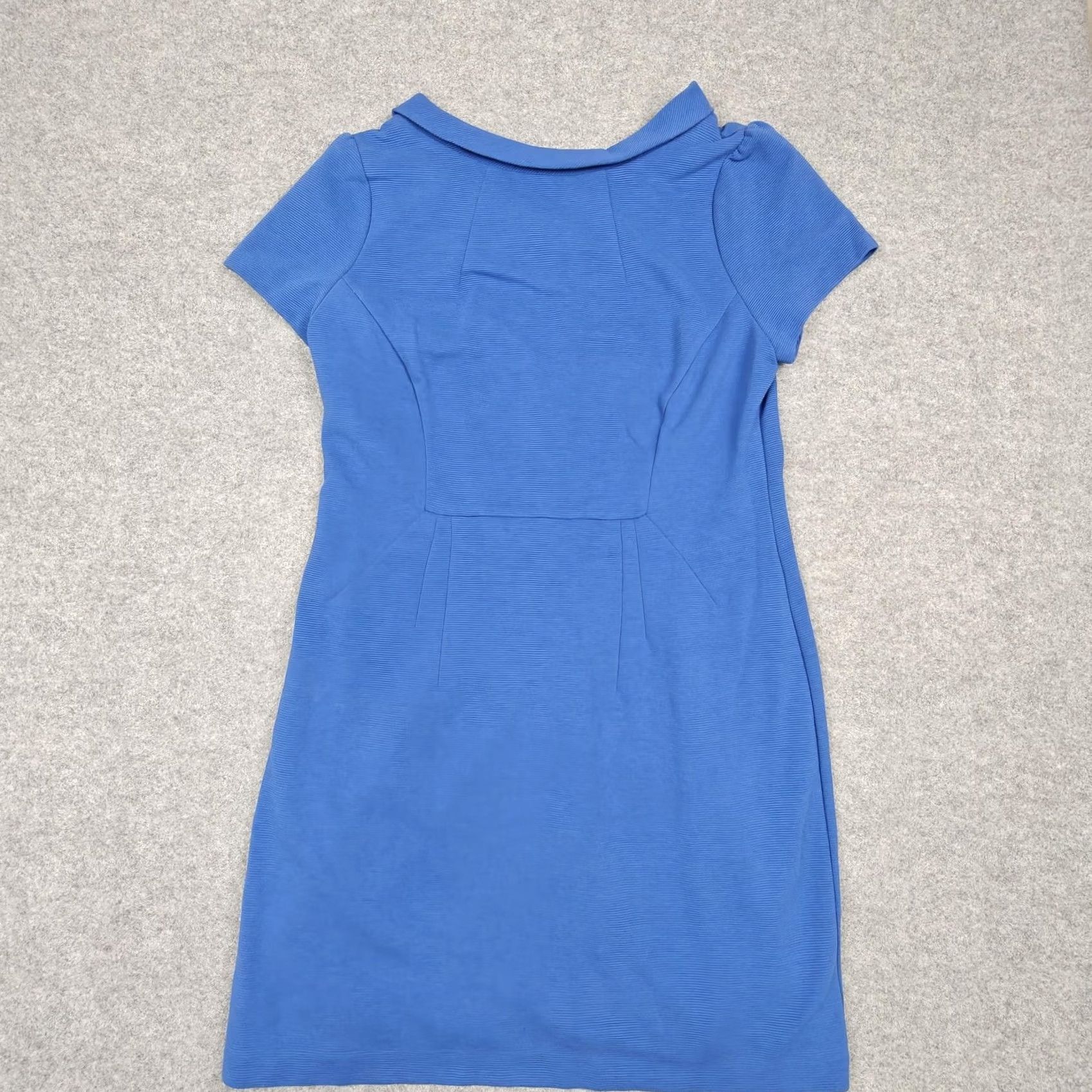 Boden Boden Dress Womens 16 Blue Collared Knit Sheath Short Sleeve Knee Length Work Dress Size 38" / US 16 / IT 52 - 6 Thumbnail